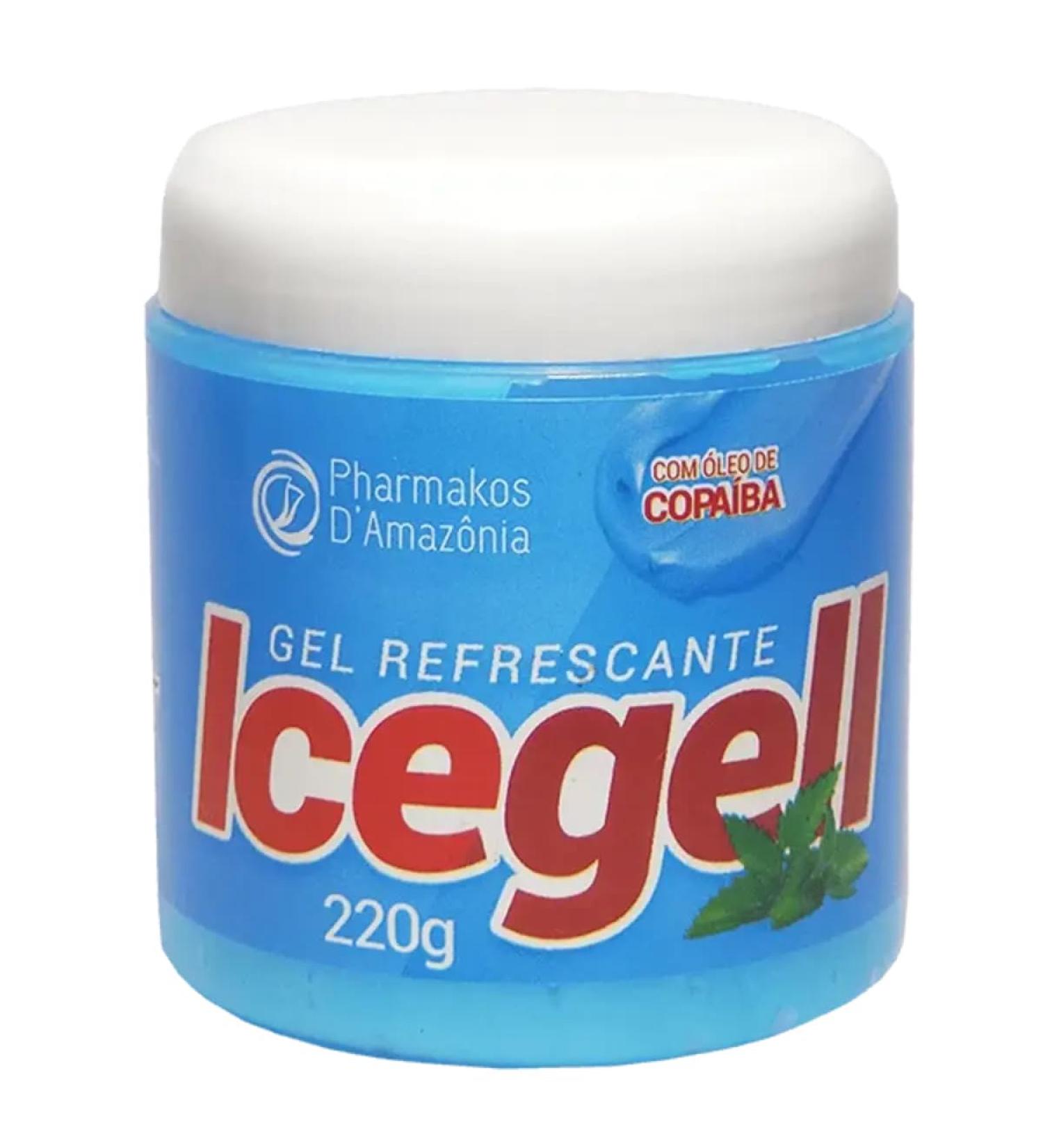 Pharmakos Ice Gel Copaiba 7.7 Oz - Homeopathic Body Gel Refreshing - Product from Amazonian Forest