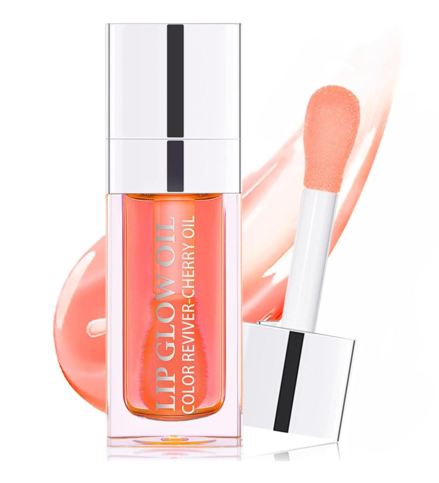 Plumping Lip Oil - Moisturizing Transparent Toot Lip Gloss & Balm for Dry Lips | Long Lasting Nourishing Pink Lip Care - Buy Online on GoSupps.com