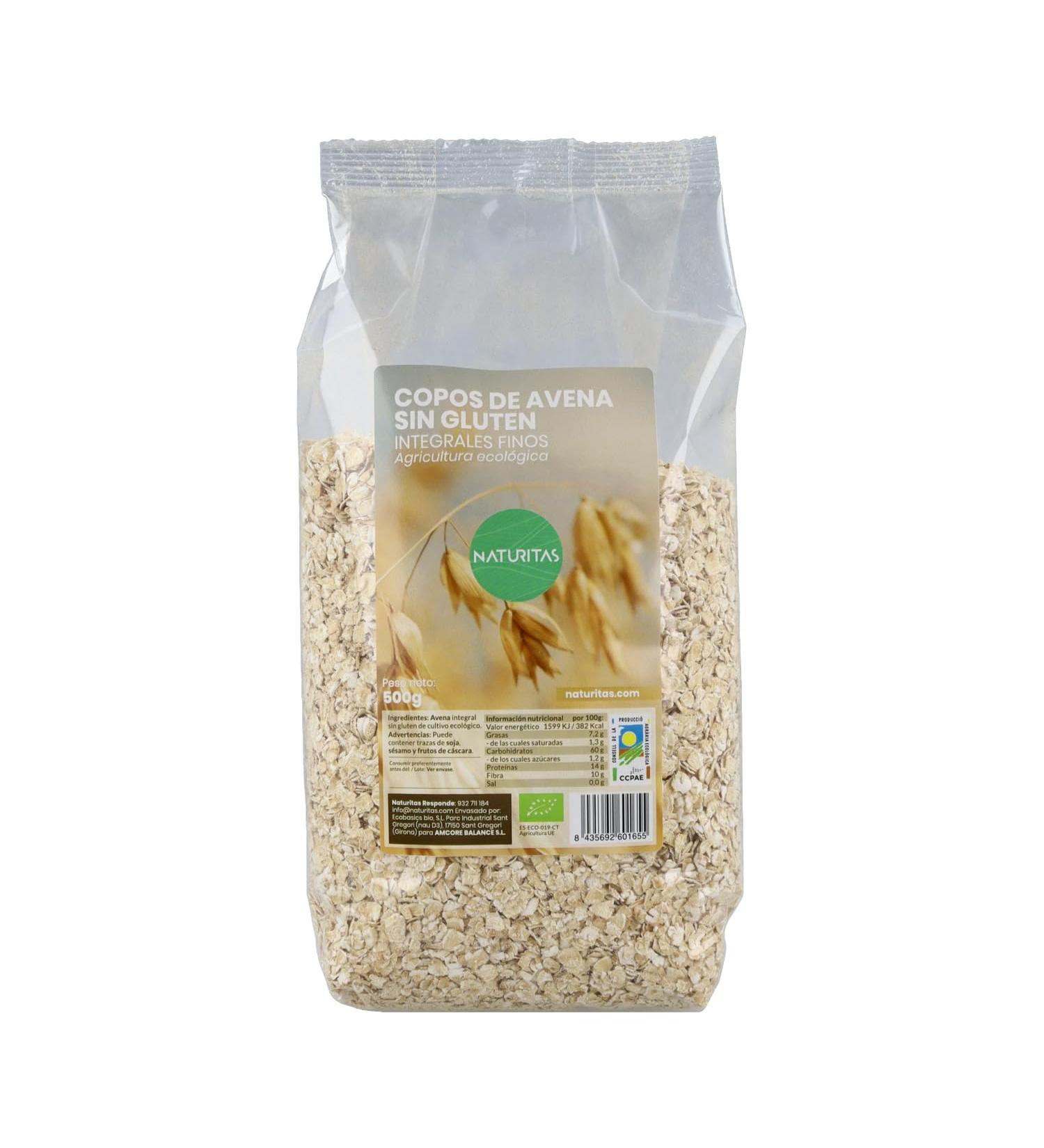 Naturitas Organic Gluten-Free Fine Whole Grain Oat Flakes 500g