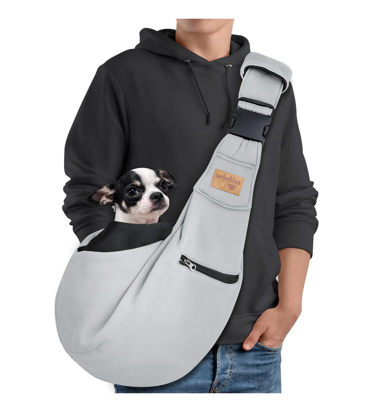 VRBabies Pet Dog Sling for Small Dogs - Adjustable Comfortable Shoulder Pads & Freehand Design for Easy Travel - Buy Online on GoSupps.com