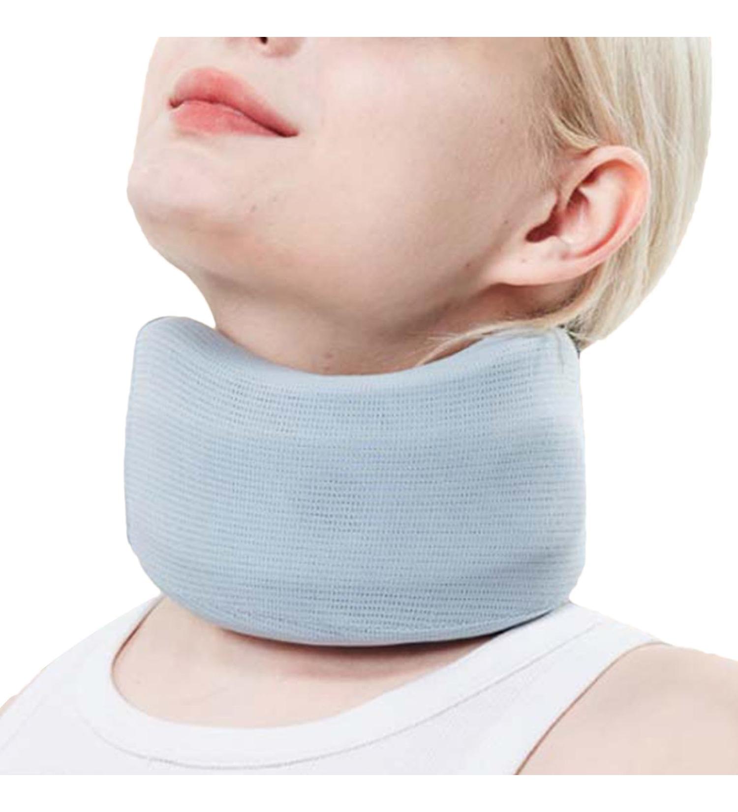 Neck Collar Adjustable Soft Neck Support Foam Brace | Neck Support Brace for Sleeping Relieves Neck and Spine Pressure Aligns Stabilizes Vertebrae for Women& Men Blue M - Buy Online on GoSupps.com