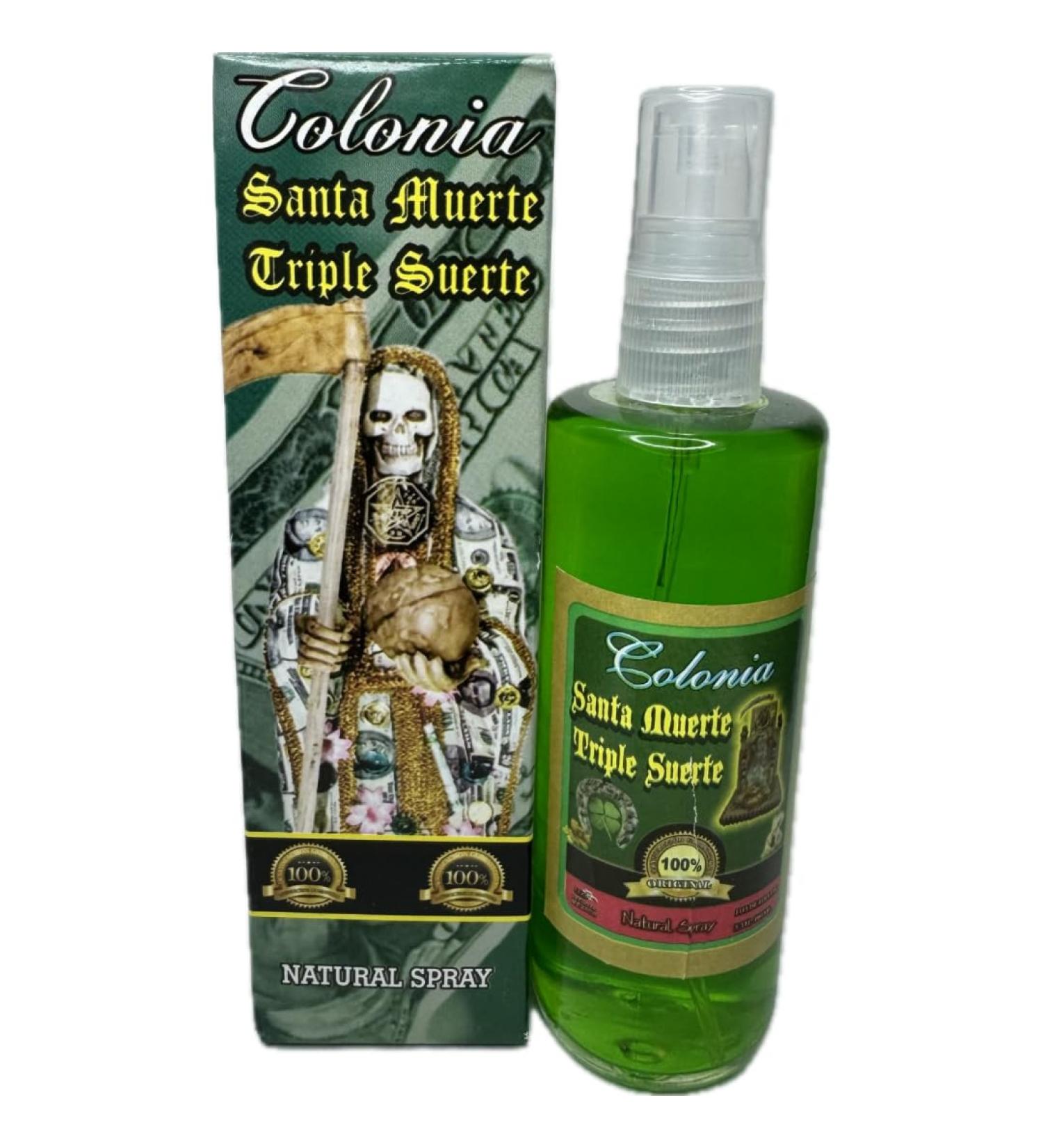 Spiritual Anointed Cologne -Colonia Santa Muerte Triple Suerte -(3.3Fl.Oz) -Holy Death Triple Luck Cologne -Esoteric Spiritual New Age Wicca Pagan - Buy Online on GoSupps.com