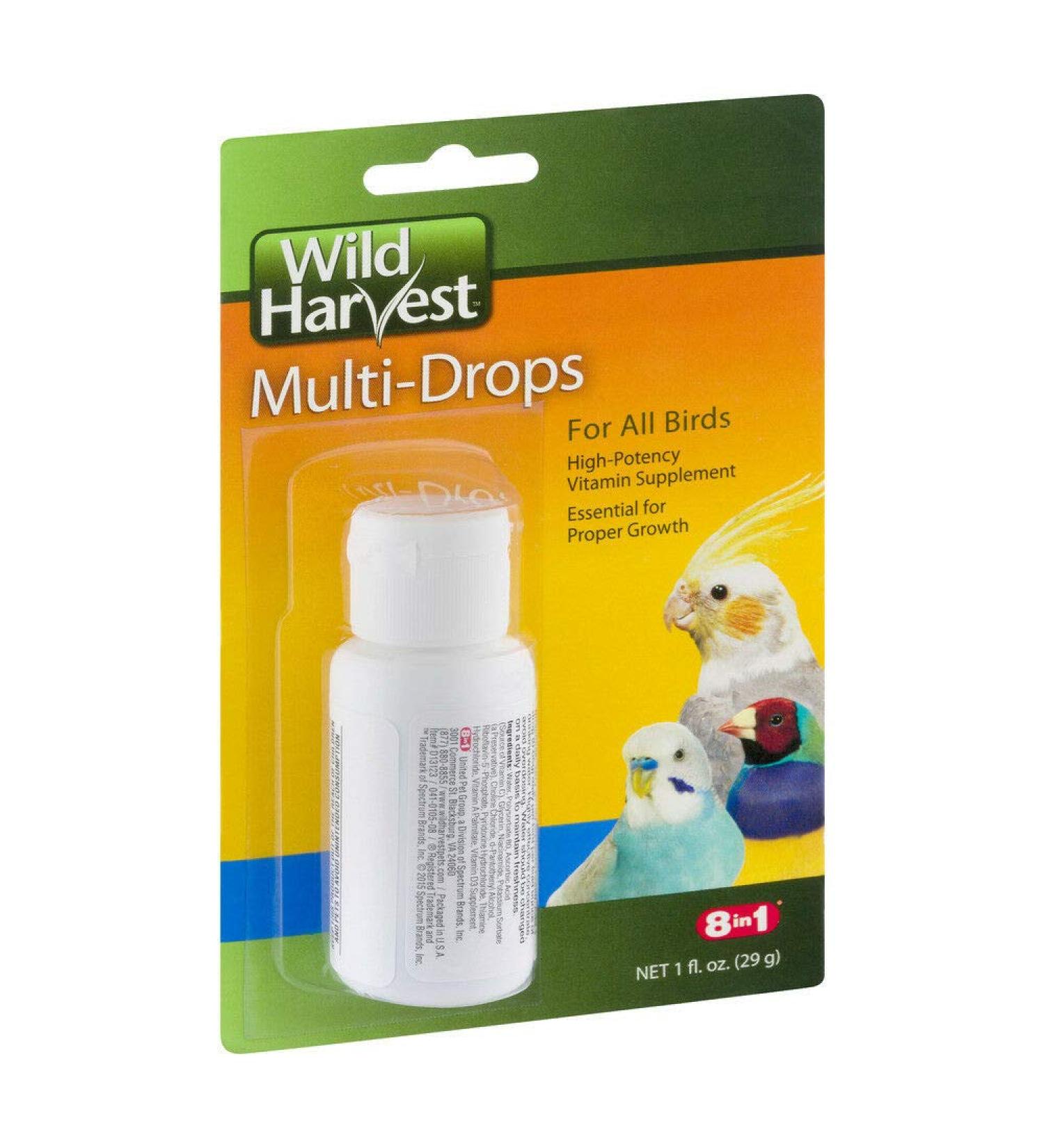 Wild Harvest 8-in-1 Multi-Drops for All Birds - High-Potency Vitamin Supplement 29g - Buy Online on GoSupps.com