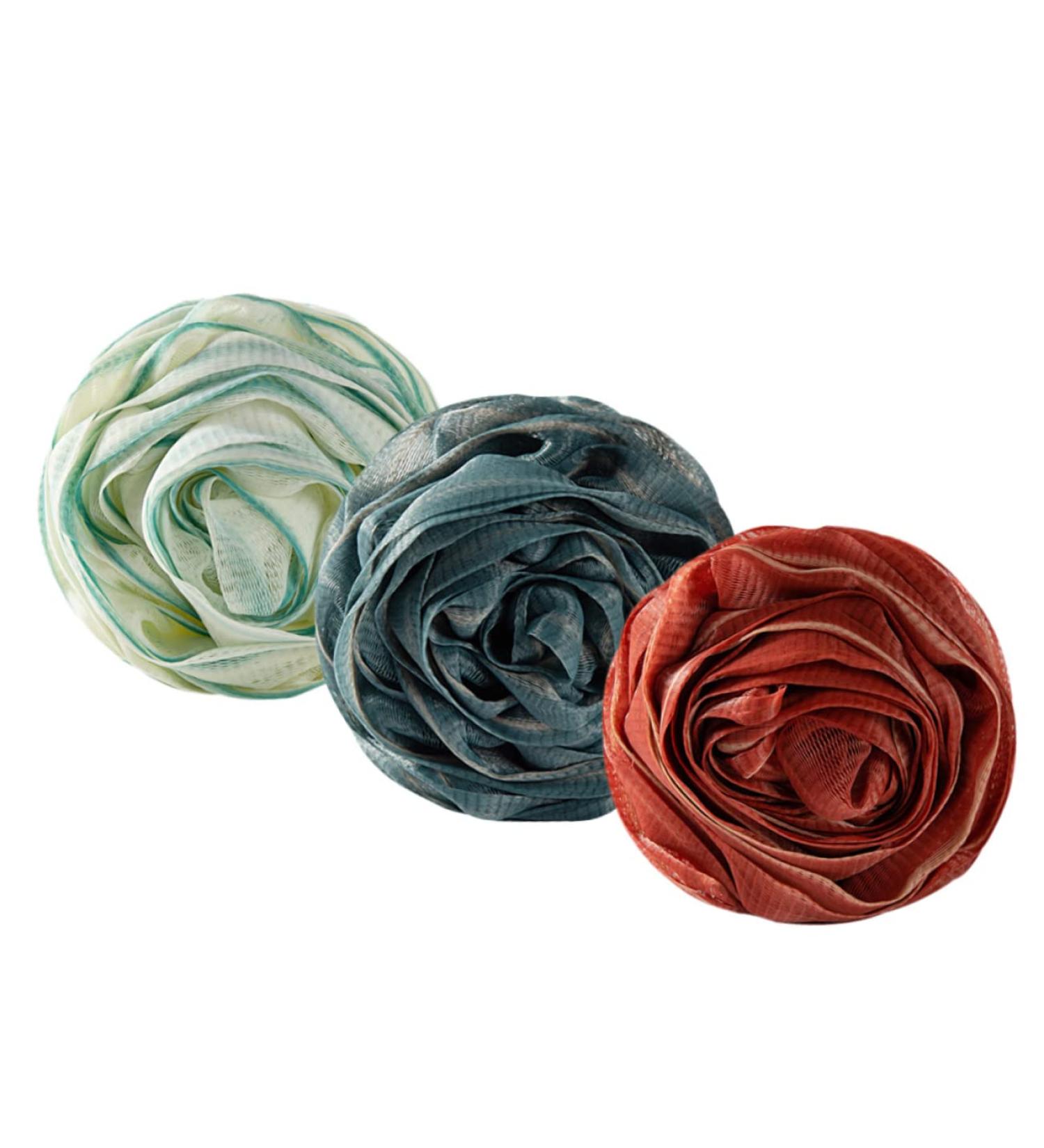 Beavorty Rose Body Scrub Set for Women - 3pcs Flower Bath Scrubs, Loofah Sponge, Exfoliating Balls - Buy Online on GoSupps.com