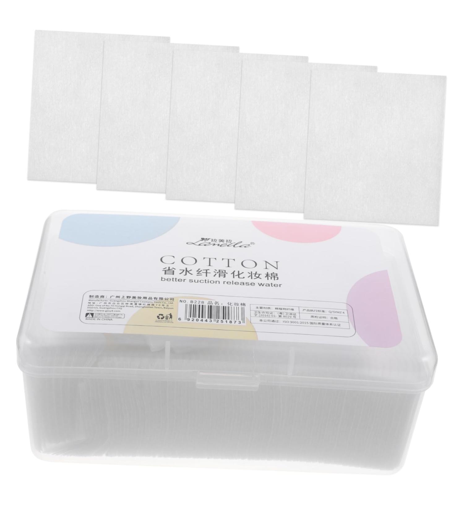 Housoutil 1000pcs Disposable Face Pads - Non Woven Makeup Gauze & Cleaning Cloth | Thicken Cotton Pads for Skincare & Makeup Accessories - Buy Online on GoSupps.com