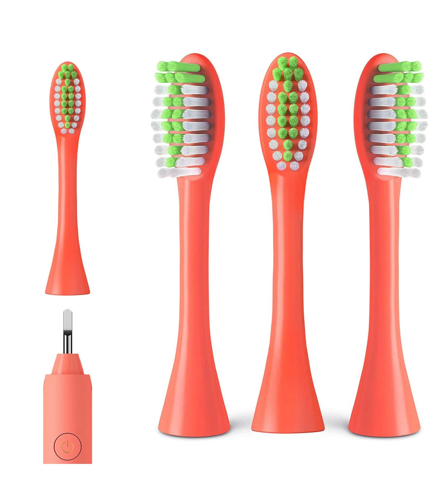 BH1022 Toothbrush Replacement Heads for Philips HY1100 HY1200 - 4 Pack Red - Buy Online on GoSupps.com