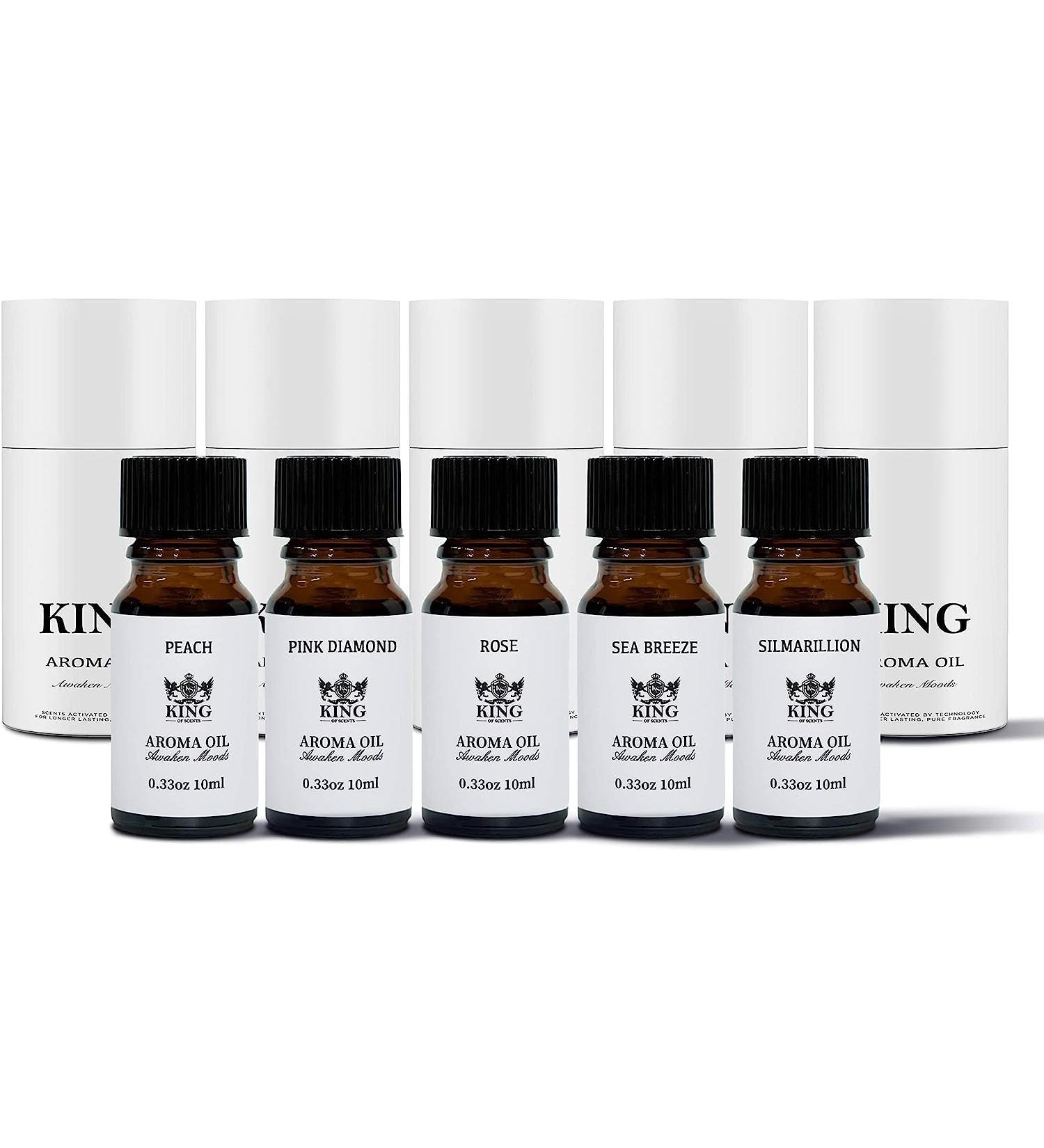 Premium Aroma Diffuser Gift Set | Blended Essential Oils - Peach Pink Diamond Rose Sea Breeze Silmarillion - 10ml | International Shipping Available - Buy Online on GoSupps.com