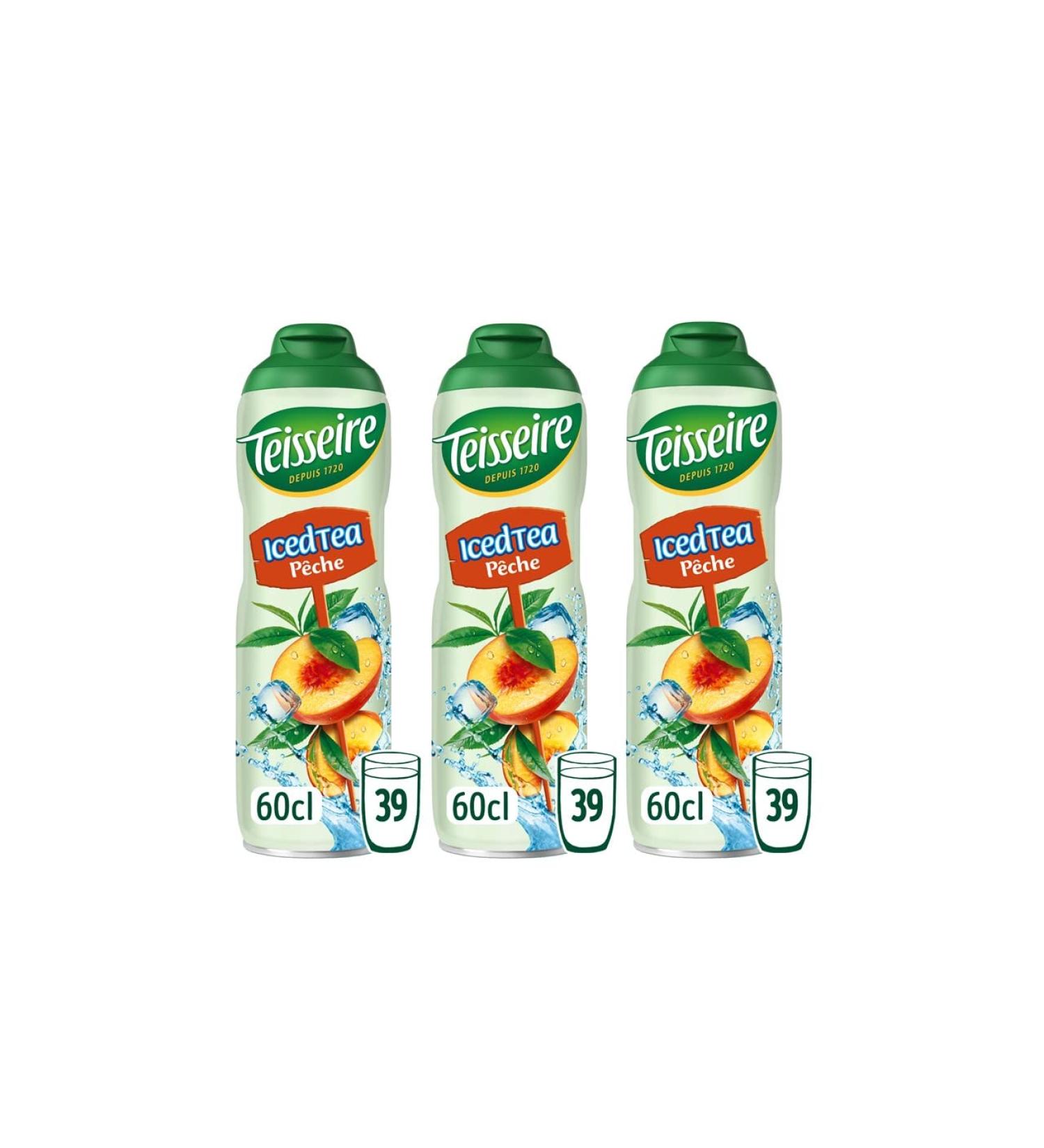 Pack of 3 peach iced tea syrups 3x60cl