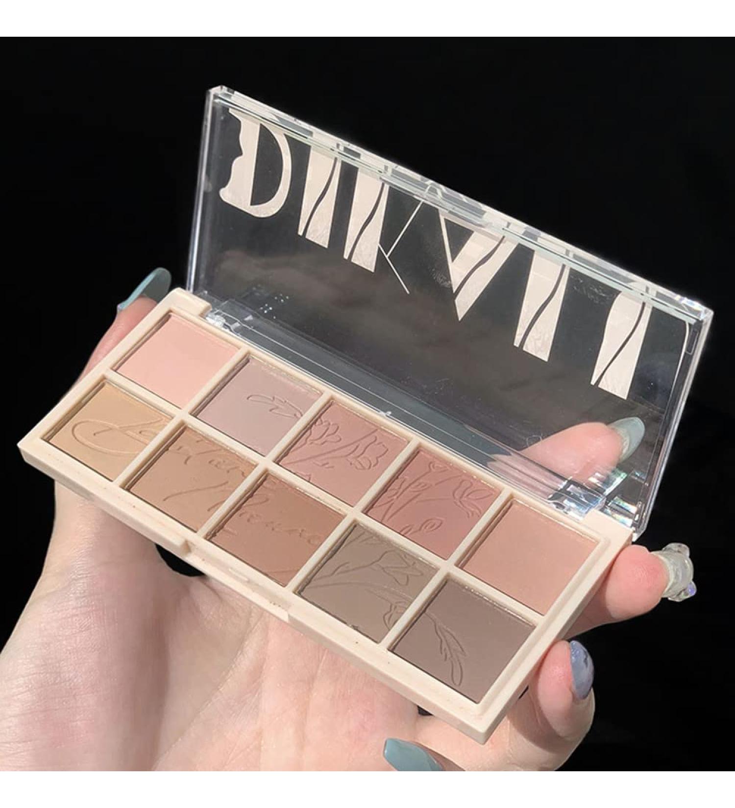 Go Ho 10 Color Matte Eyeshadow Palette - Highly Pigmented Waterproof Shadows in Light Pink & Brown - Spring Warm Collection - Buy Online on GoSupps.com