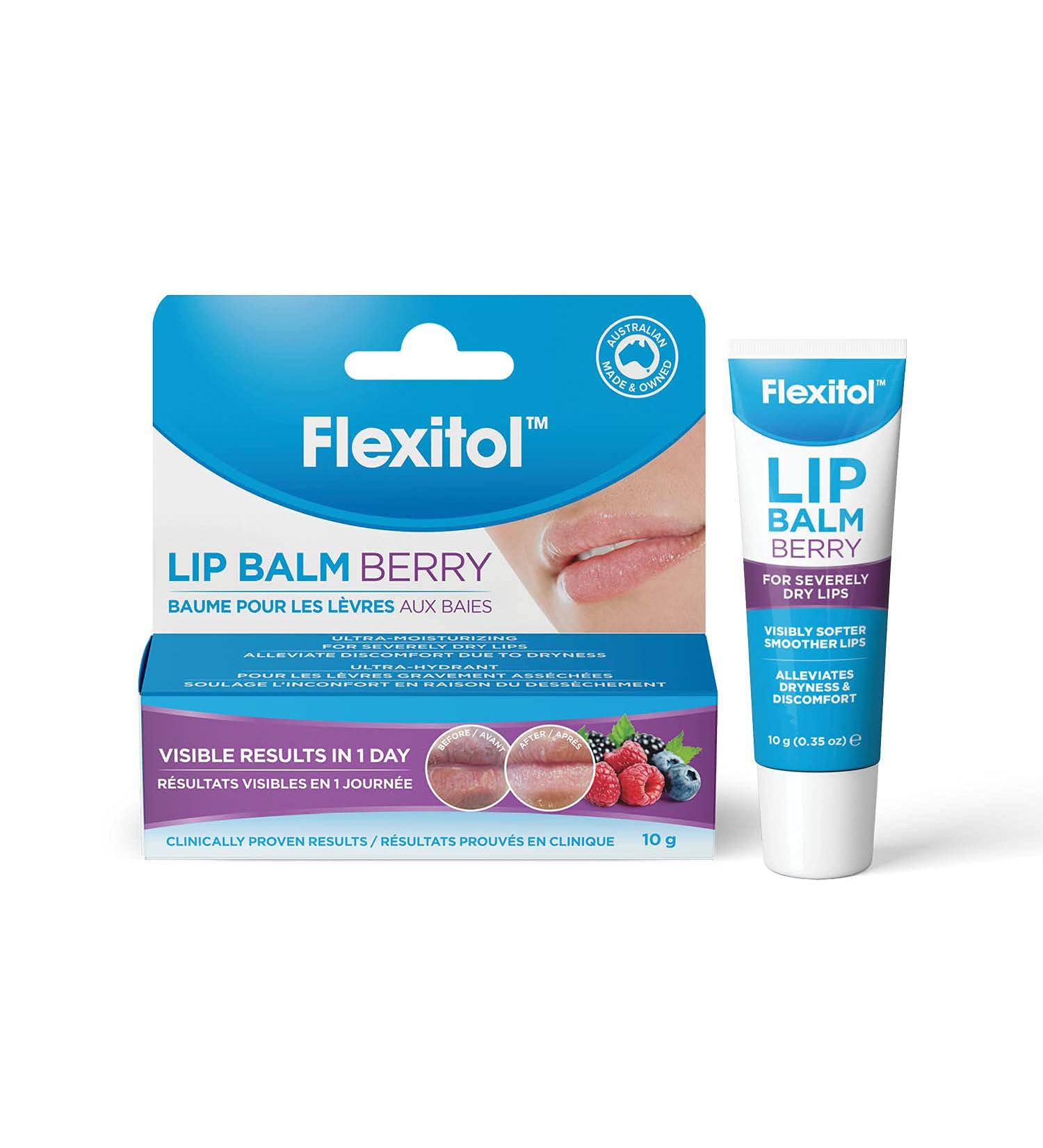 Flexitol Lip Balm - Berry - Best Balm for Dry and Chapped Lips - Buy Online on GoSupps.com
