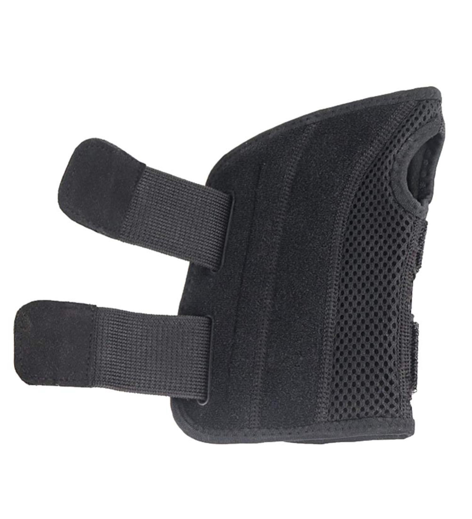 Buy Injured Wrist Brace & Carpal Tunnel Support | Adjustable Wristband for Men & Women - Steel Plate Black Right Hand - Buy Online on GoSupps.com