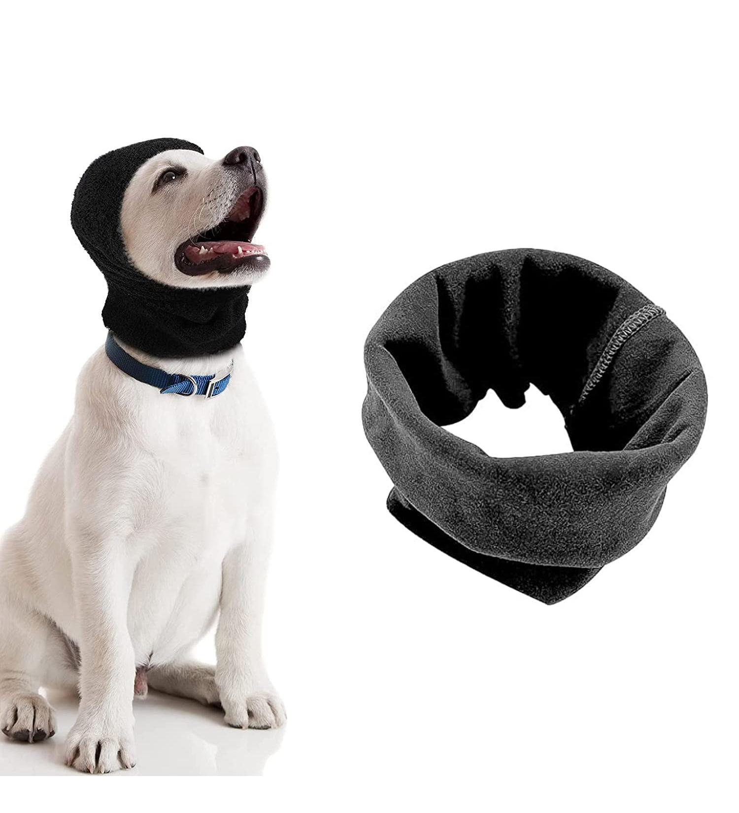 Dog Snood Dog Neck and Ears Warmer Dog Ear Muffs Noise Protection No Flap Ear Wraps Warm Winter Pet Knit Snood Headwear Ear Protectors for Dogs Cats Pets at Noise Place (Large Black) Large Black - Buy Online on GoSupps.com