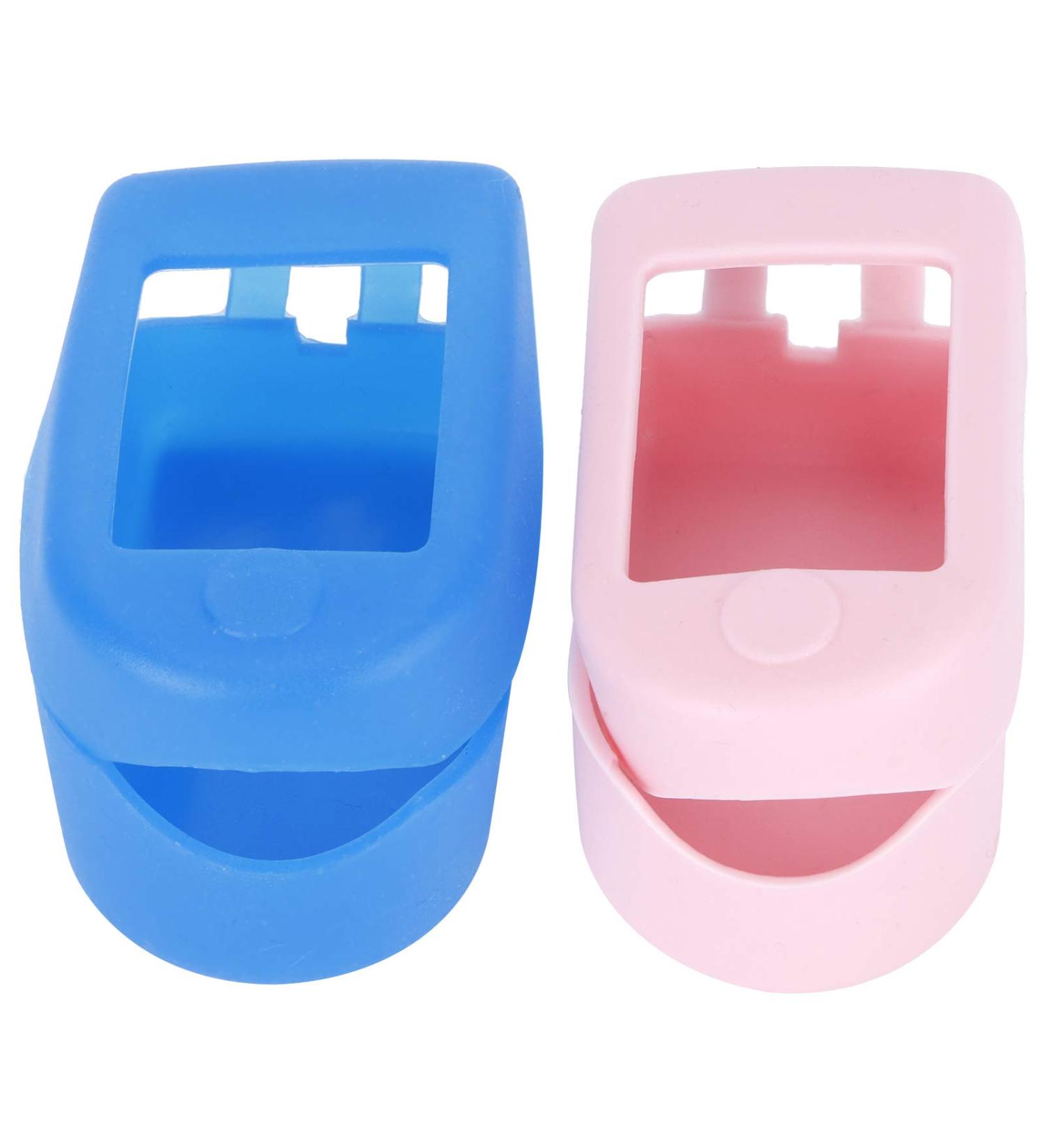 Alvinlite Blood Oxygen Protective Cover - Silicone Finger Tip Oximeter Protection for Travel | Blue & Pink Options - Buy Online on GoSupps.com