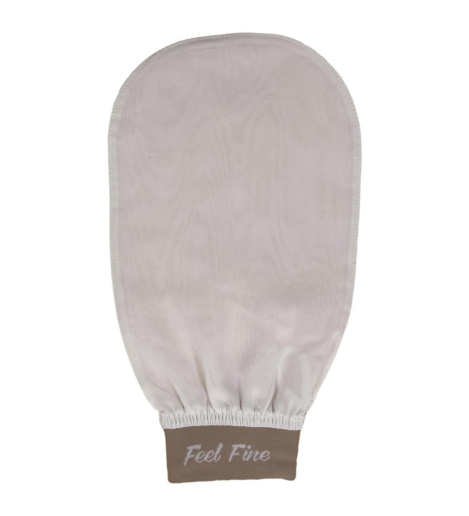 Feel Fine Turkish 100% Silk Exfoliating Gloves & Mitt - Body Scrub for Men & Women - Fake Tan Remover - Spa & Hammam Bath Mitt - Buy Online on GoSupps.com