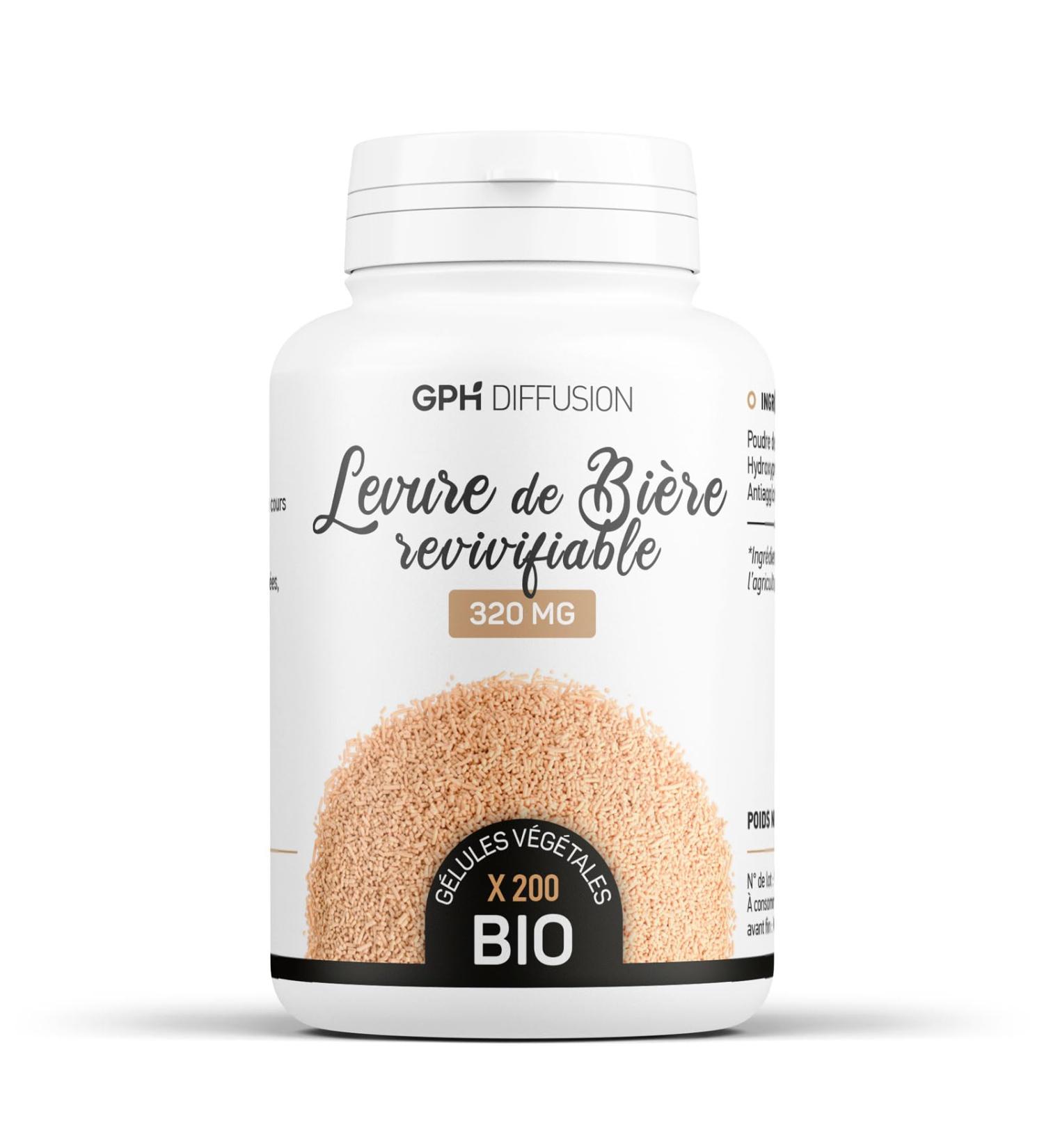 Organic Brewer's Yeast - 320mg - 200 vegetable capsules - Buy Online on GoSupps.com