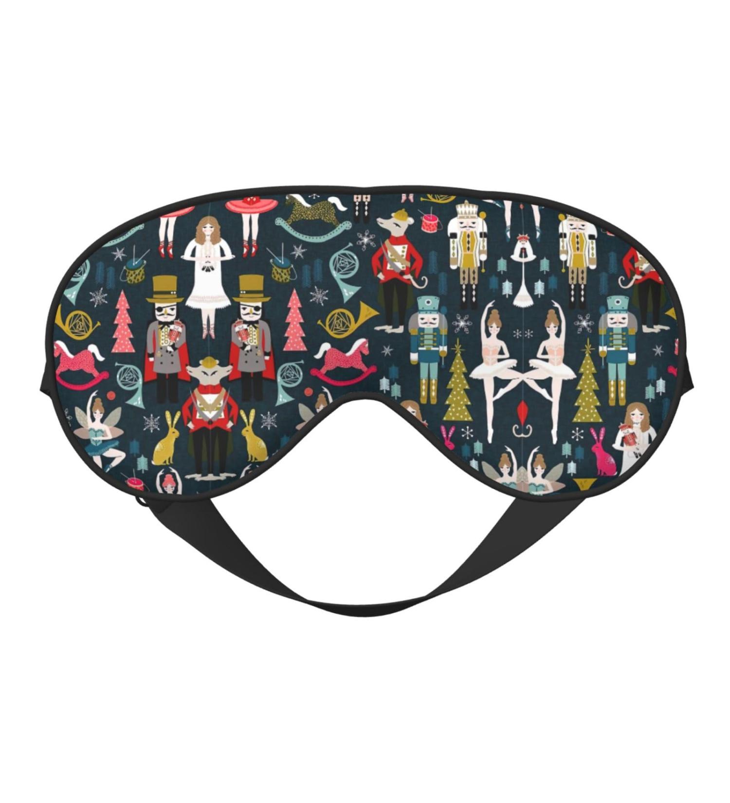 Women's Nutcracker Ballet Eye Mask | Light Blocking Soft & Adjustable for Sleep Travel & Yoga - Buy Online on GoSupps.com