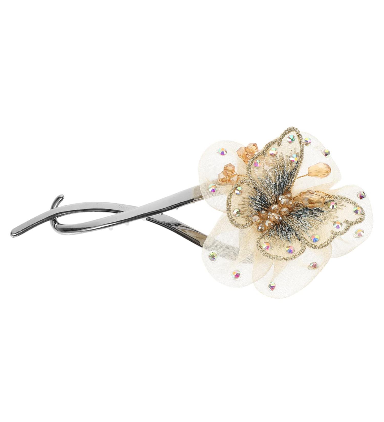 DOITOOL Headgear Hair Ponytail Flower Petal Hair Clamps Hair Twist Hair Claw Clips for Girls French Hair Pin Hair Clip Tiara Barrettes for Girls Hair Ring Banana Women's Cloth - Buy Online on GoSupps.com