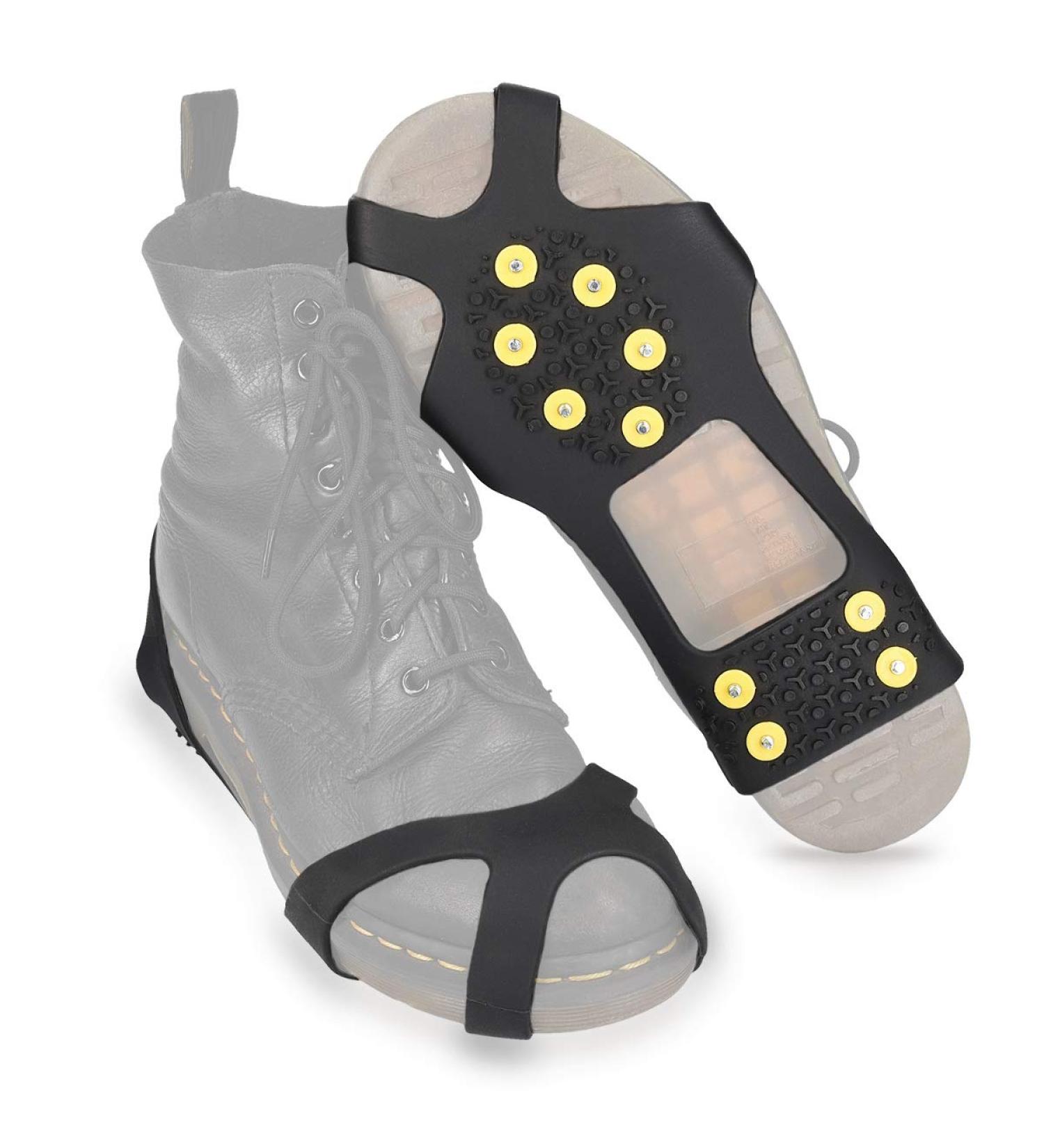 Navaris Silicone Shoe Spikes - 10 Metal Stollen for Snow & Ice Hiking - Claws for Women & Children (EU 37-40) - Buy Online on GoSupps.com