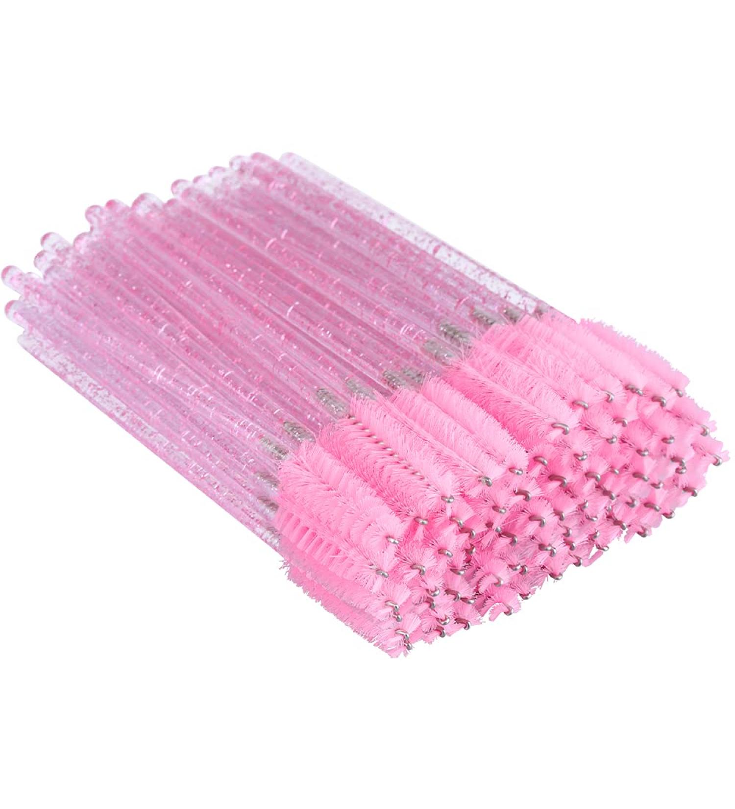 100pcs Crystal Pink Eyelash Mascara Brushes | G2PLUS Makeup Kit - Buy Online on GoSupps.com