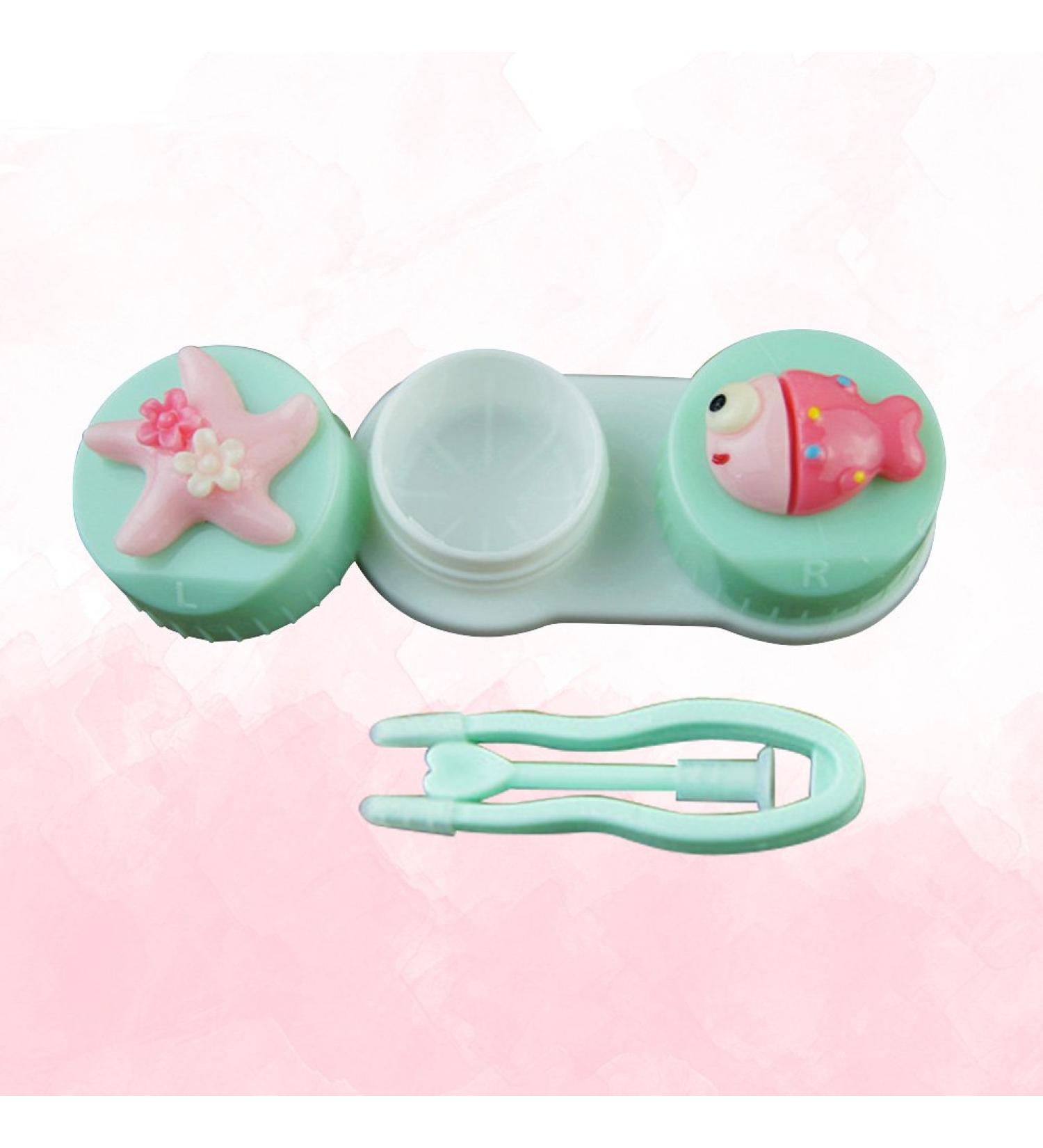 Healifty Cute Fish Contact Lens Case - Bright Color Travel Kit with Tweezer for Outdoor Use | International Shipping Available - Buy Online on GoSupps.com