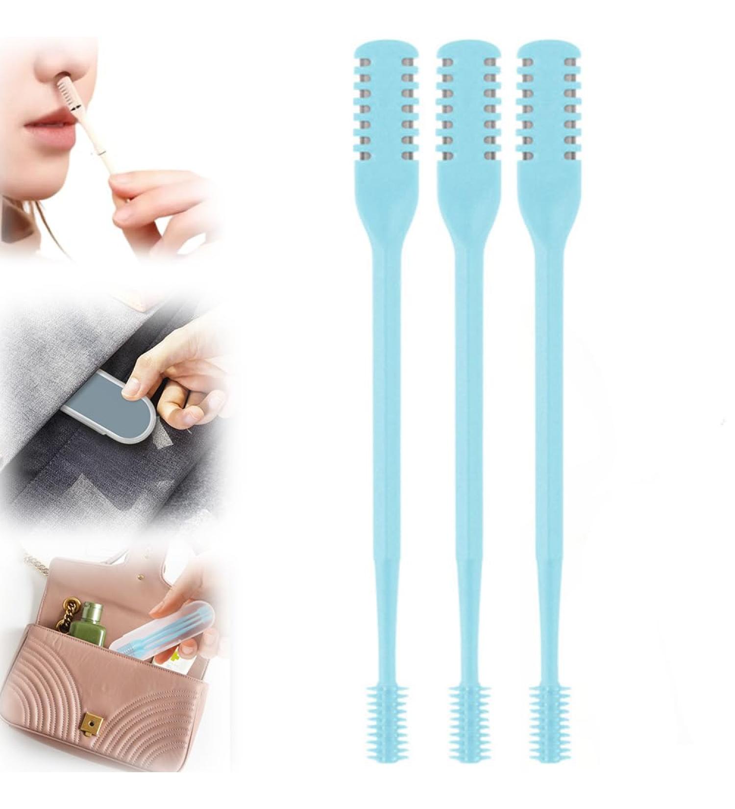 CBPNEISEK 2 in 1 Nose Hair Trimmer Mini Double Sided Portable Nose Hair Trimmer Manual 360 Rotating Nose Hair Remover for Men and Women 1634 Blue - Buy Online on GoSupps.com