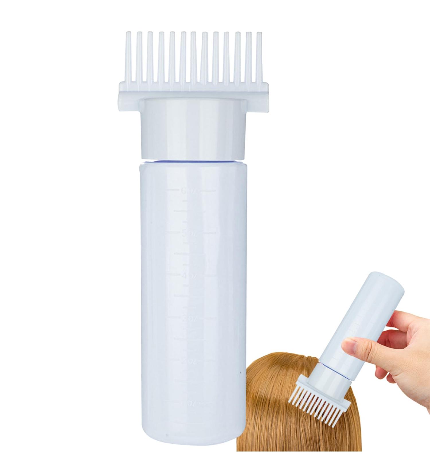 Hair Oil Applicator Bottle 180ml Root Comb Applicator Bottle with Clear Scale and 13 Oil Outlets Portable Hair Dye Bottle for Hair Care and Styling Blue - Buy Online on GoSupps.com