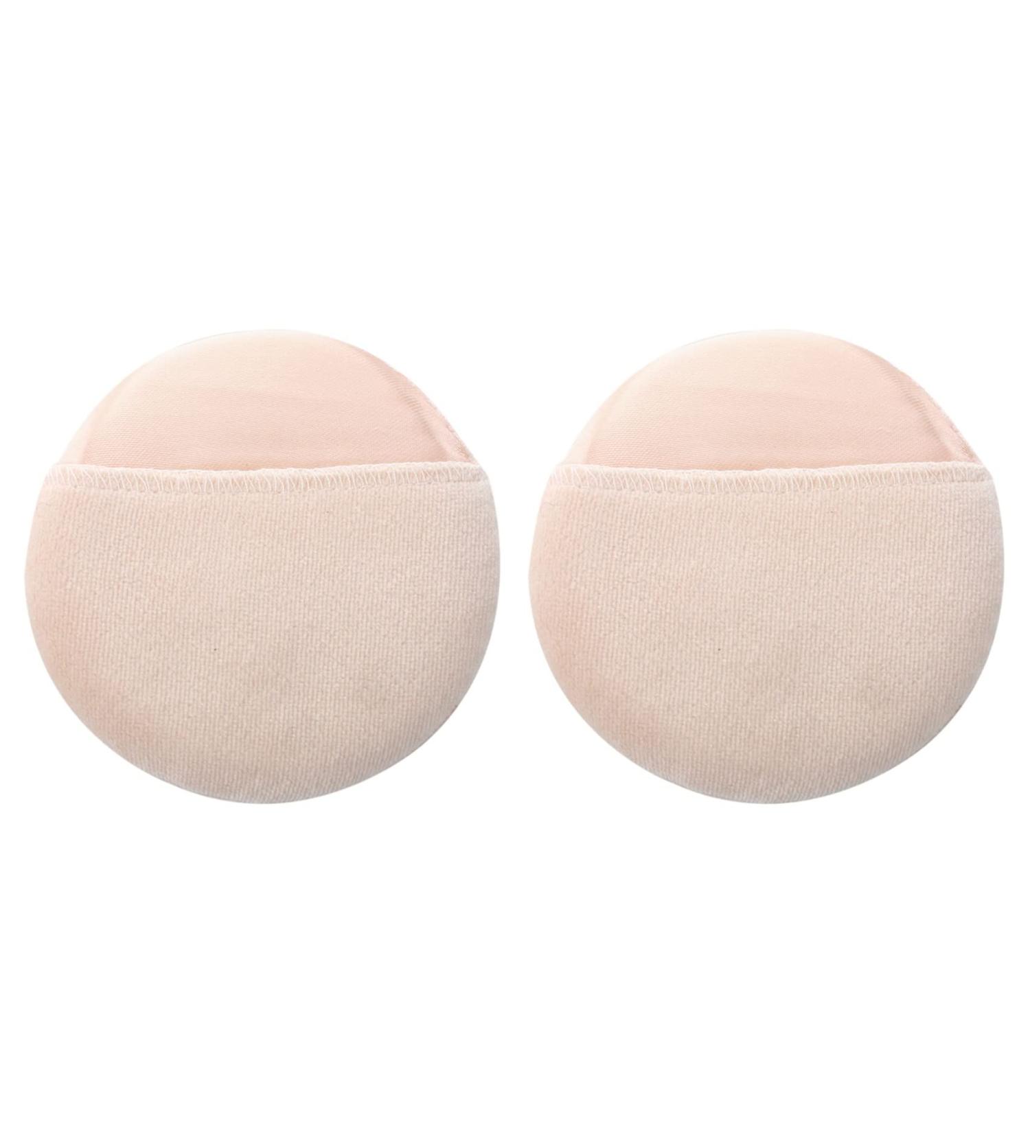 Plawee 2X Women Cosmetic Beige White Round Face Makeup Powder Puff - Buy Online on GoSupps.com