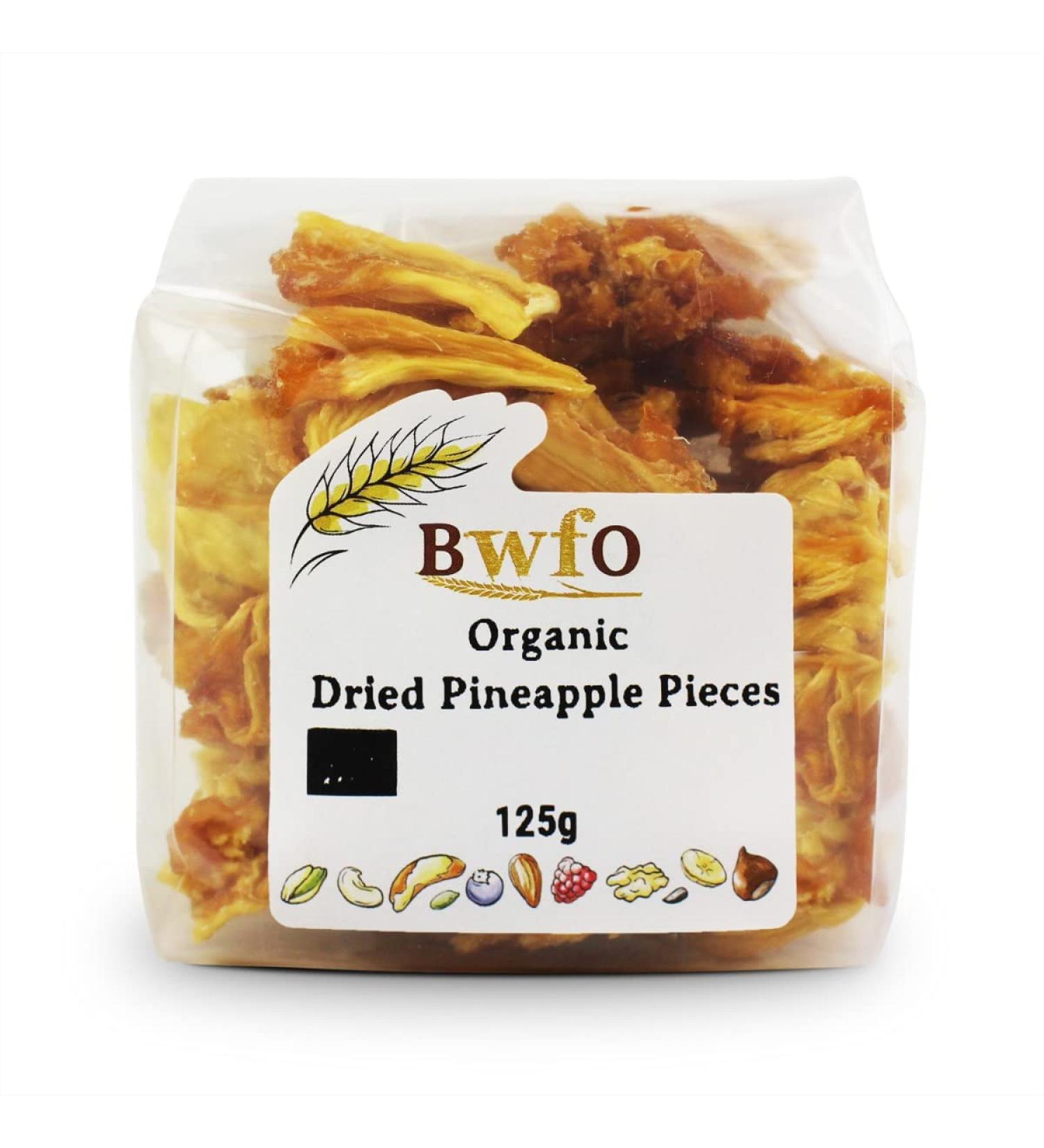 Organic Dried Pineapple Pieces 125g (BWFO)
