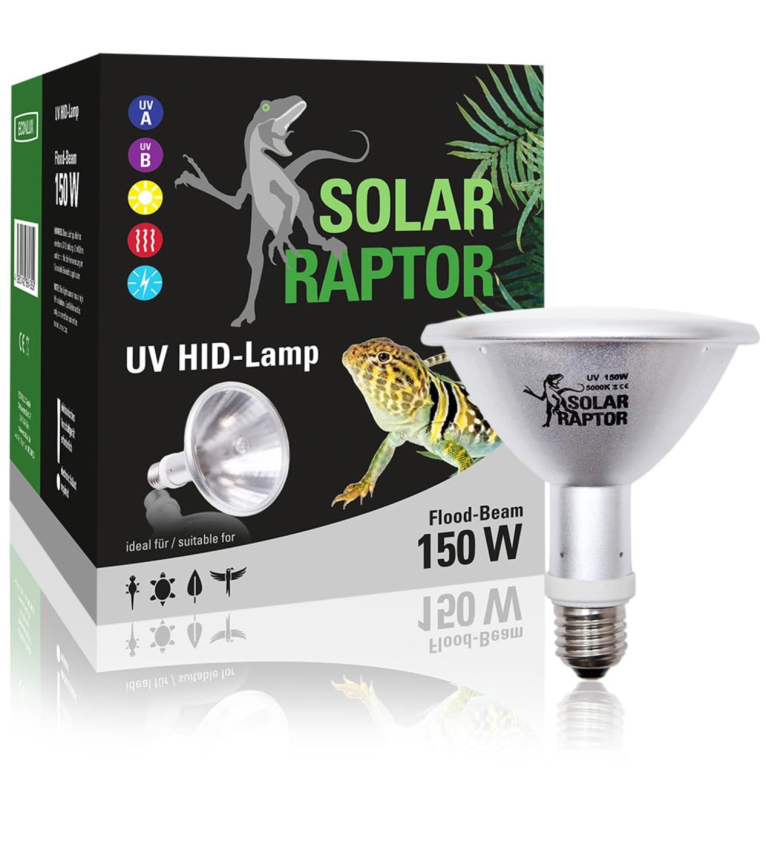 Buy Solar Raptor HID UV-Lamp 150W - Metal Halide Heat & UV Lamp for Terrariums | International Shipping - Buy Online on GoSupps.com