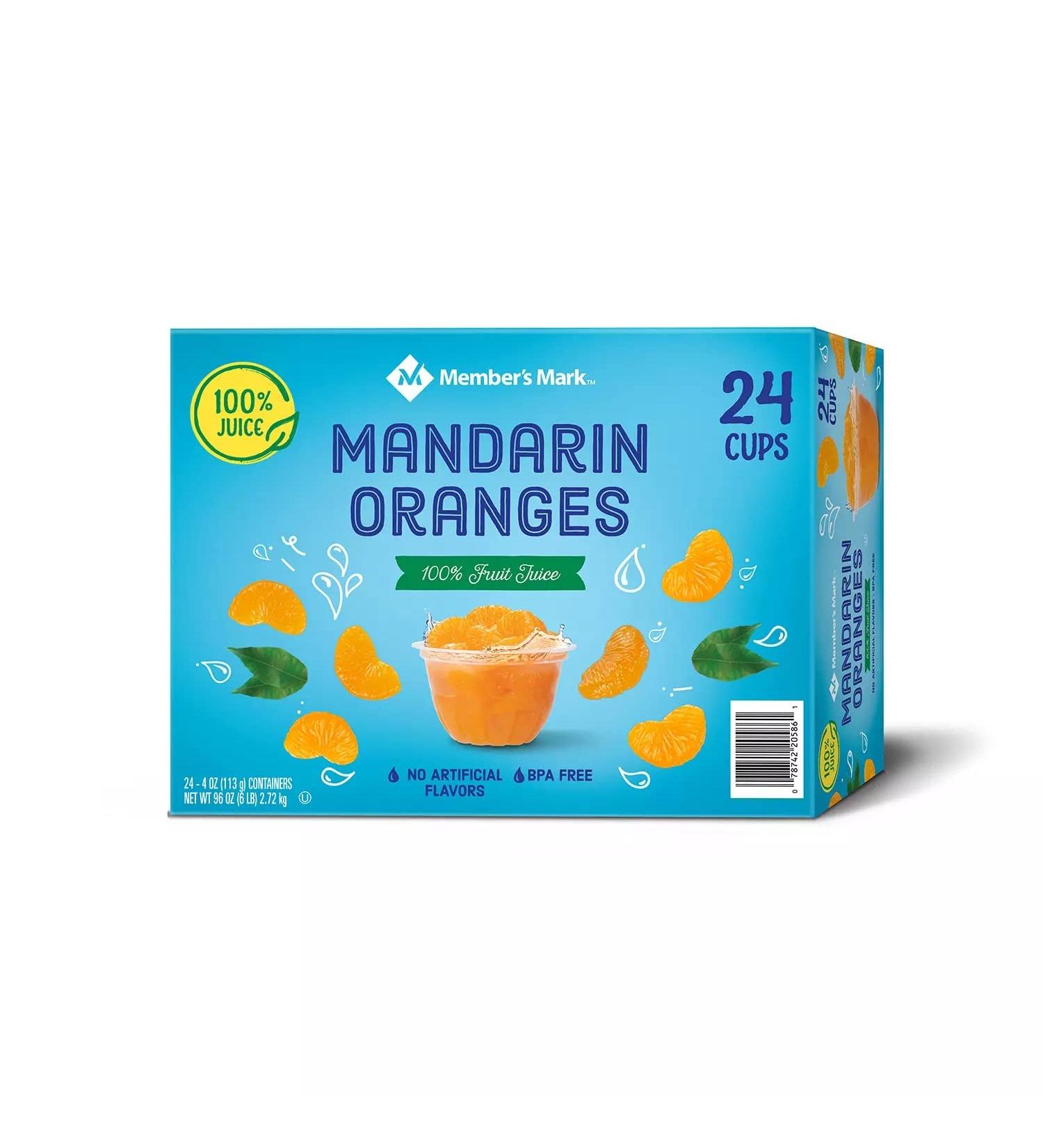 Member's Mark Mandarin Oranges 4oz (Pack of 24) - Premium Quality Citrus Snack Cups - Buy Online on GoSupps.com