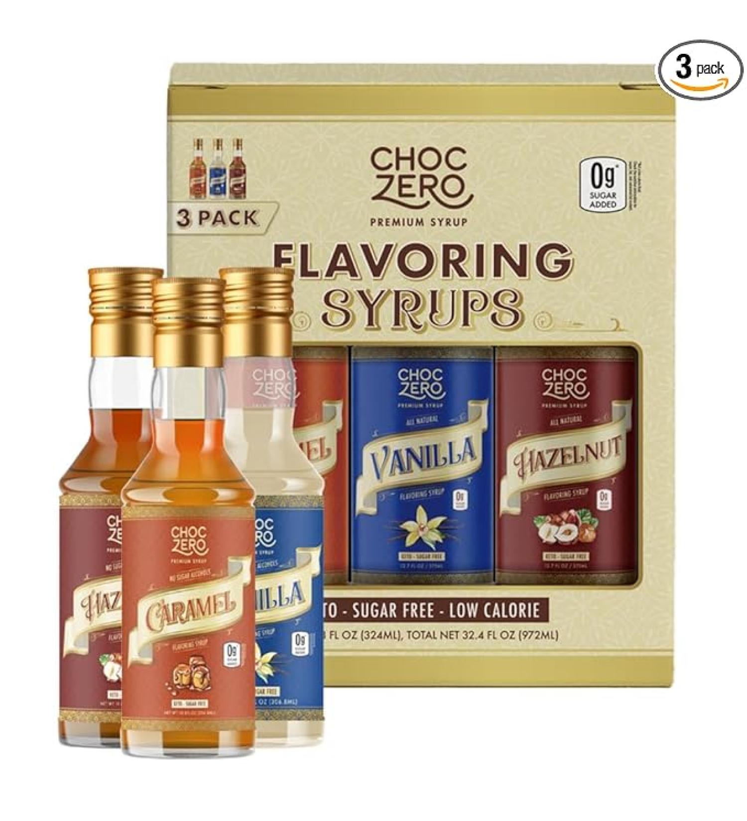 ChocZero Sugar Free Syrup Variety - 10.8 Fl Oz - Pack Of 3 - Buy Online on GoSupps.com