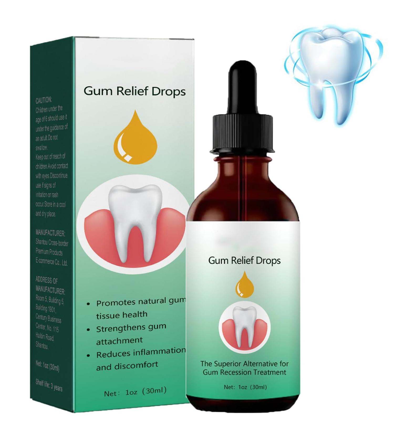 HOUXIANDOU Dentizen Gum Regrowth Drops 30ml Gum Regrowth Drops Rejuvenate Your Gums With Ease Natural For Oral Care Chewing Gum For Gum Health 1 Bottle - Buy Online on GoSupps.com