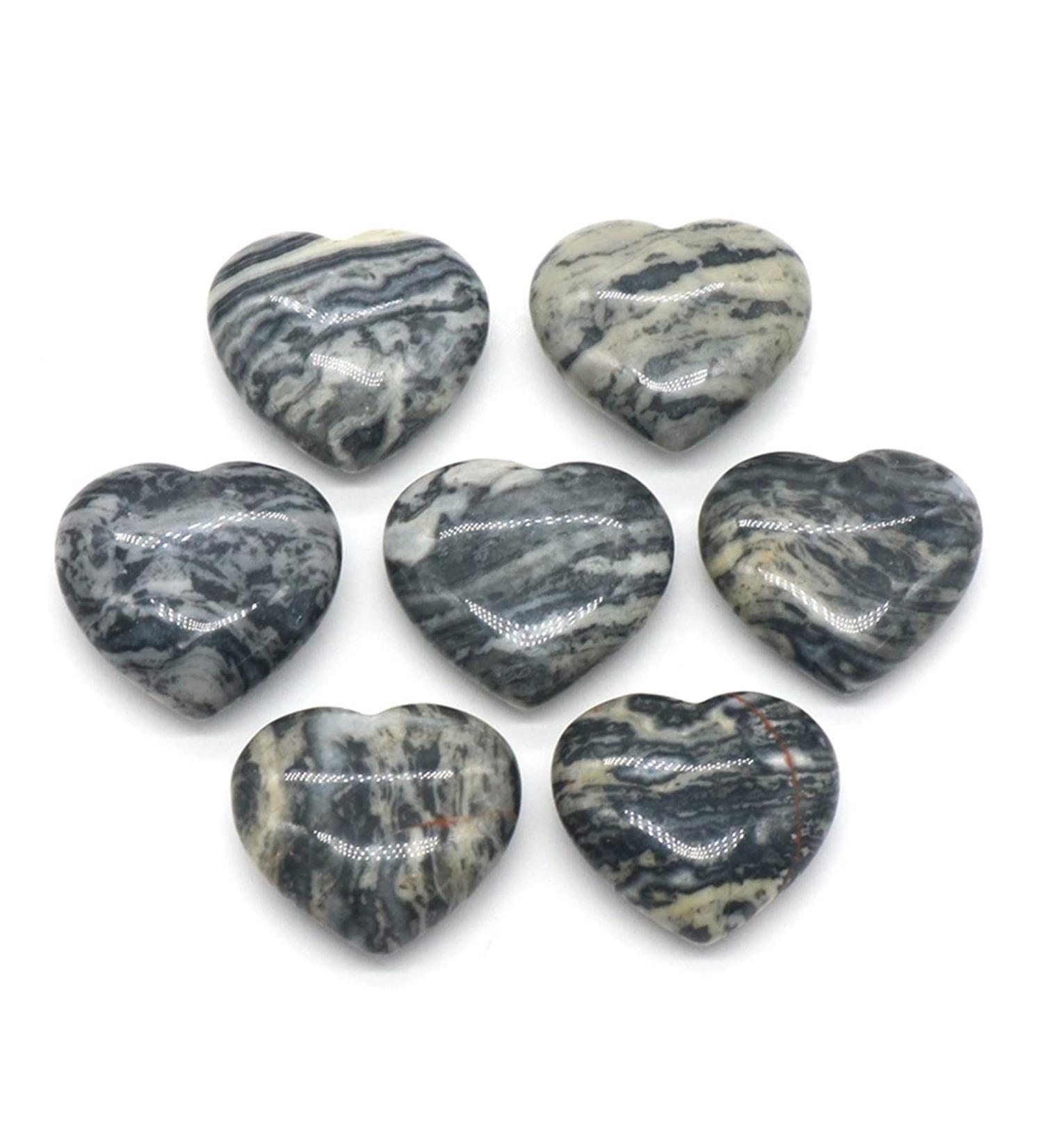 Natural Crystal Rough Natural Crystal Rough 2PCS Natural Rose Quartz Crystal Love Heart Home Decoration ChakraReiki Gemstone Agate Specimen Pecimen Gift Exorcise Evil Spirits Money Drawing (Color : L 20X20X8mm Zebra Stone - Buy Online on GoSupps.com