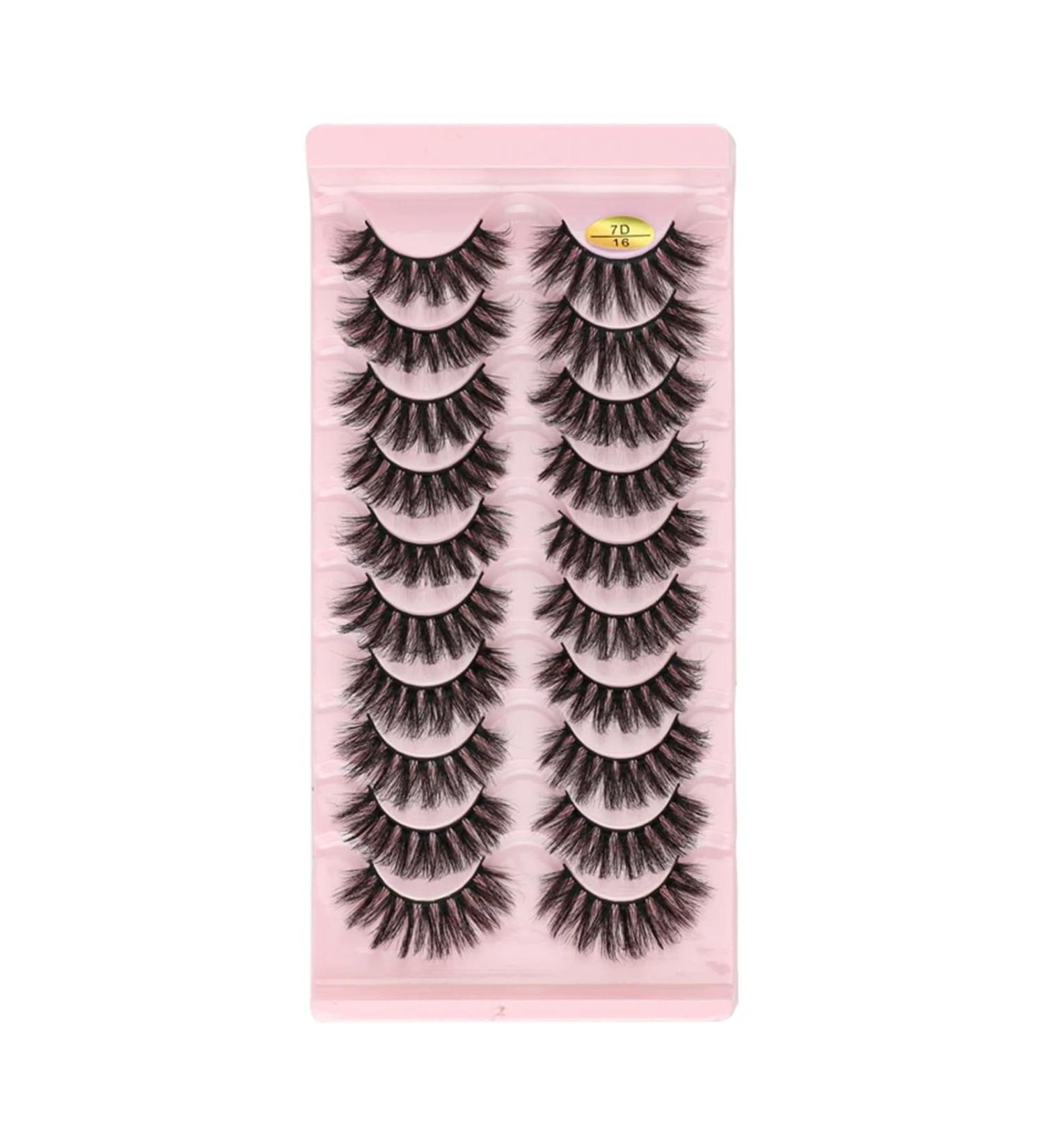 UAMOU Lashes Volume Fluffy Dense Russian Curling Fake Eyelashes Mink Eyes Extension Russian Strip Lashes handmade Cheerfully (Color : 10pairs 7D-16 Size : 5 Boxes) - Buy Online on GoSupps.com