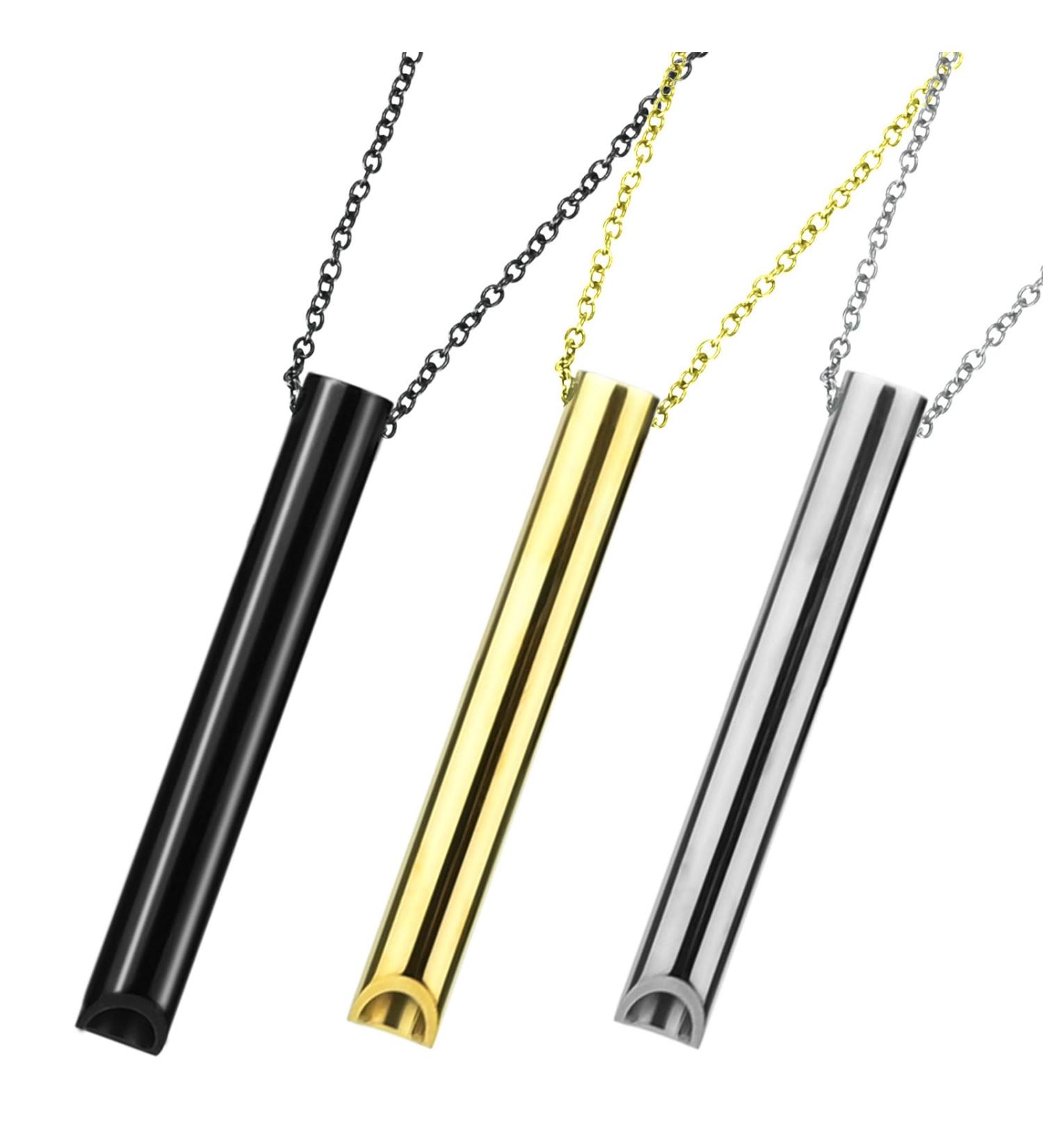 3-Piece H ki Meditation Breath Chain - Stainless Steel Mindful Breathing Necklace for Stress Relief & Relaxation - Buy Online on GoSupps.com