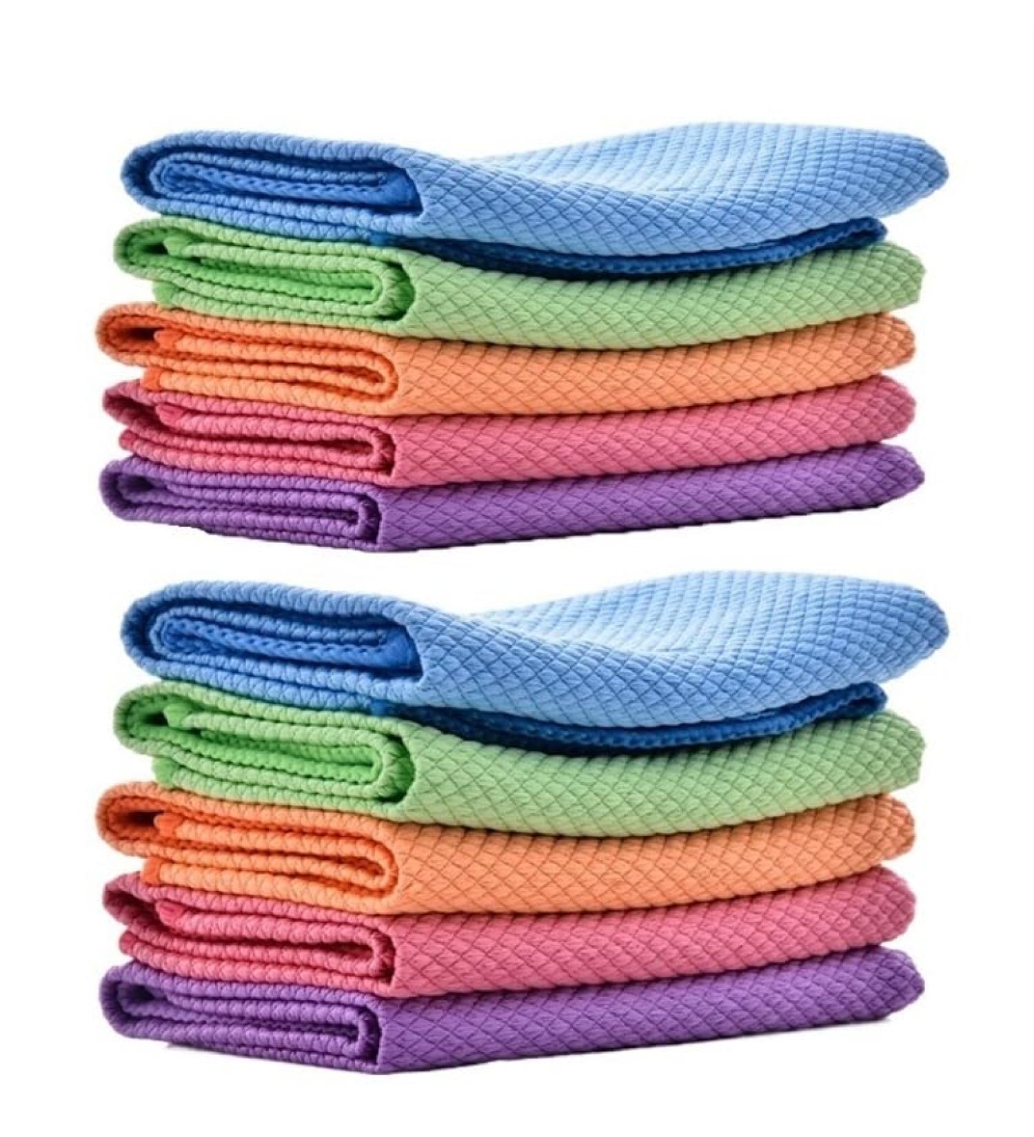 5/10pcs Dish Cloths Fish Microfibre Limescale Cleaning Cloths Soft Dish Cloths Liner Free Super Absorbent Towel (Color : 10pcs) - Buy Online on GoSupps.com