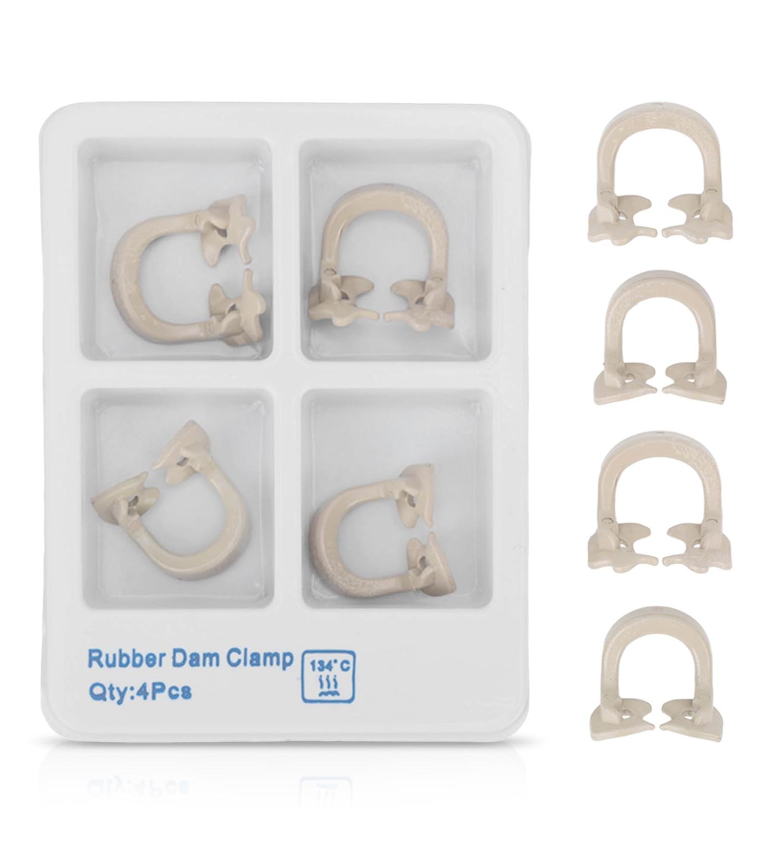 Agate Tooth Matrices Set - 4 Professional Dam Clamp Barrier Clips for Dental Care - Buy Online on GoSupps.com