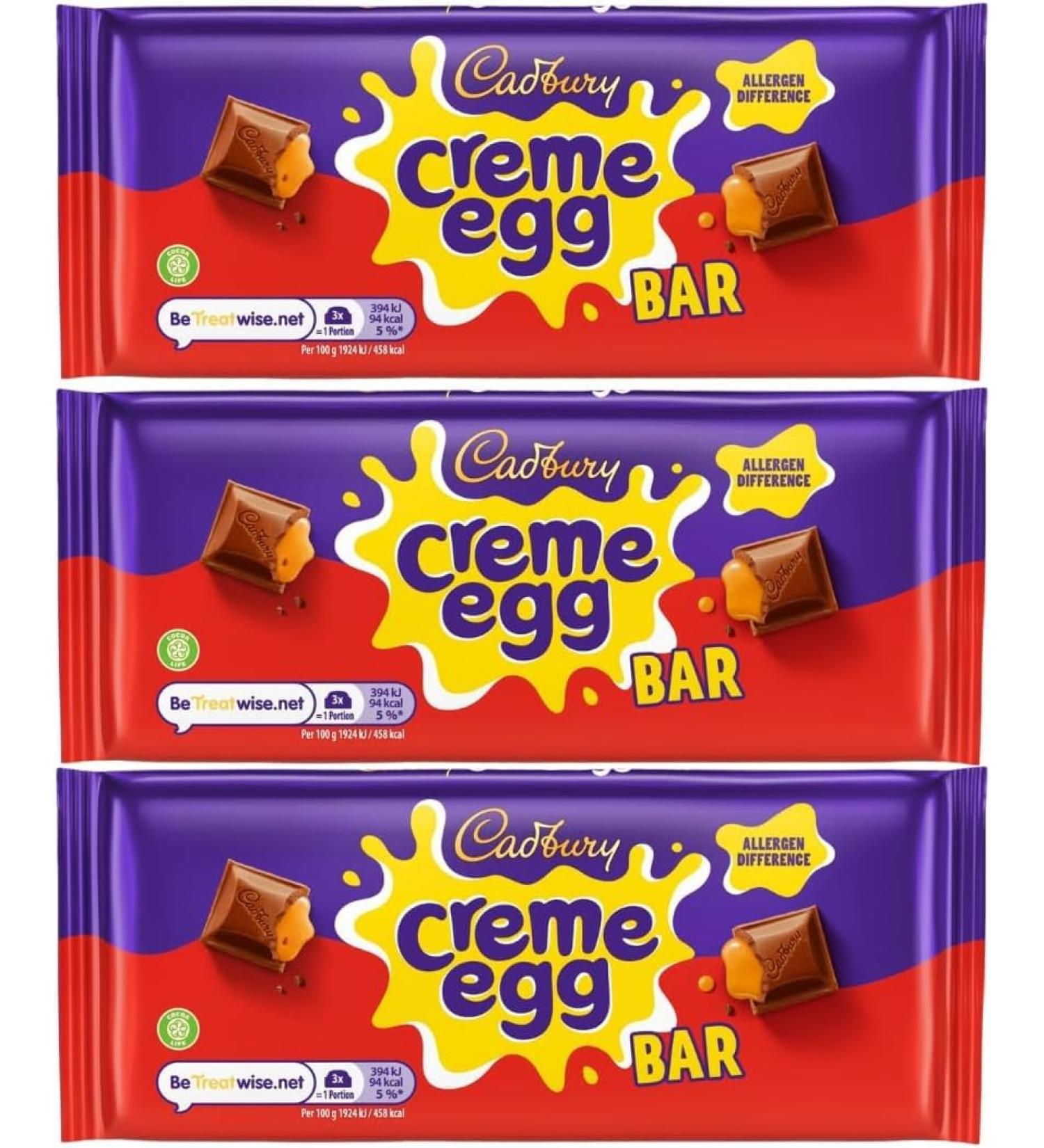 Easter Chocolate Bundle 0f 3 Cadbury Creme Egg Bar 123g for Women Men and Kids by Experts Supplies