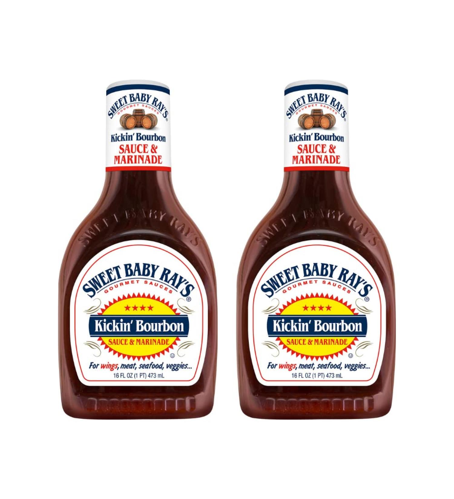 Sweet Baby Ray's Sauce and Marinade, Kickin' Bourbon (16 Fl Oz , Pack of 2) 16 Fl Oz (Pack of 2)