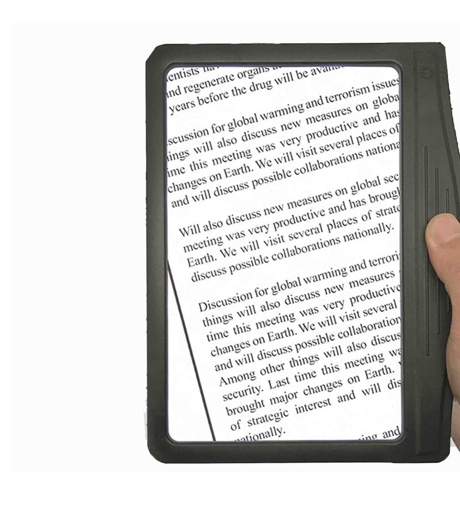 Magnifying Glasses with LED Light Perfect for Hobby Crafts Reading Small Prints Reading for Newspaper Or Books & Low Vision Close Work 12 Anti-Glare Dimmable LED 4xMagnifier 8X6 - Buy Online on GoSupps.com