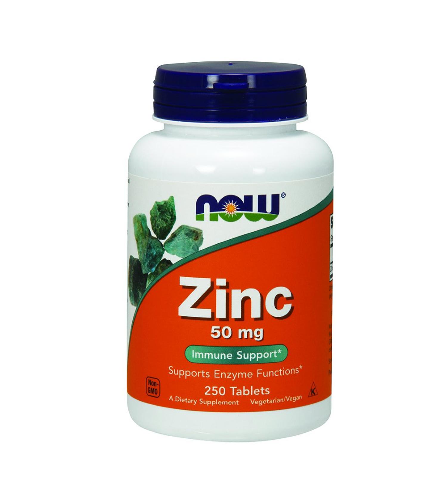 NOW Zinc Gluconate 50 mg 250 Tablets Unflavored 250 Count (Pack of 1) - Buy Online on GoSupps.com