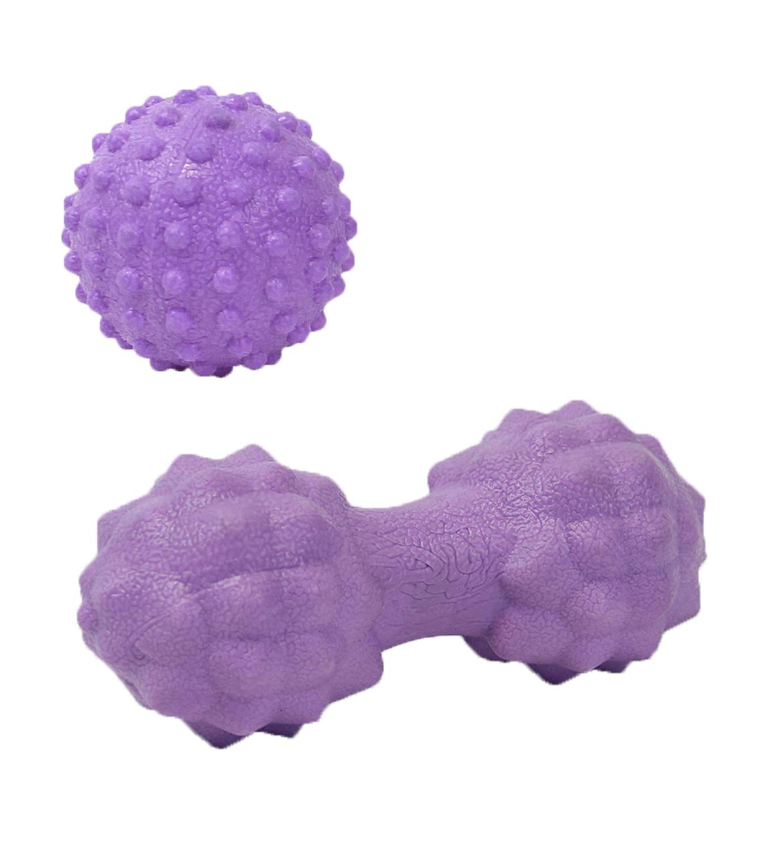 Houson Igelball Massageball Set - Purple Hedgehog Massage Balls for Relaxation | Effective Relief for Shoulders Neck Back & Feet - International Shipping Available - Buy Online on GoSupps.com