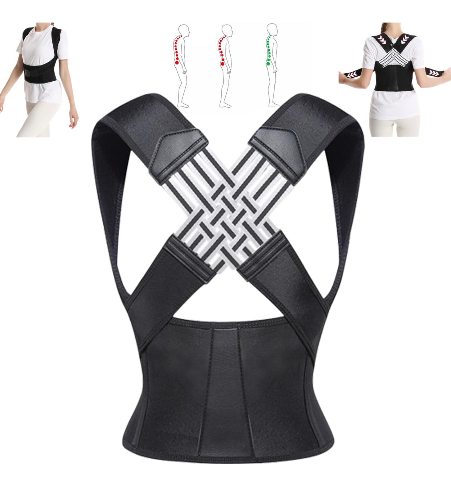 OOTDAY HANNA Velcel Pro - Adjustable Back Posture Corrector & Support Belt | Camelback Correction Belt Noir XL - Buy Online on GoSupps.com