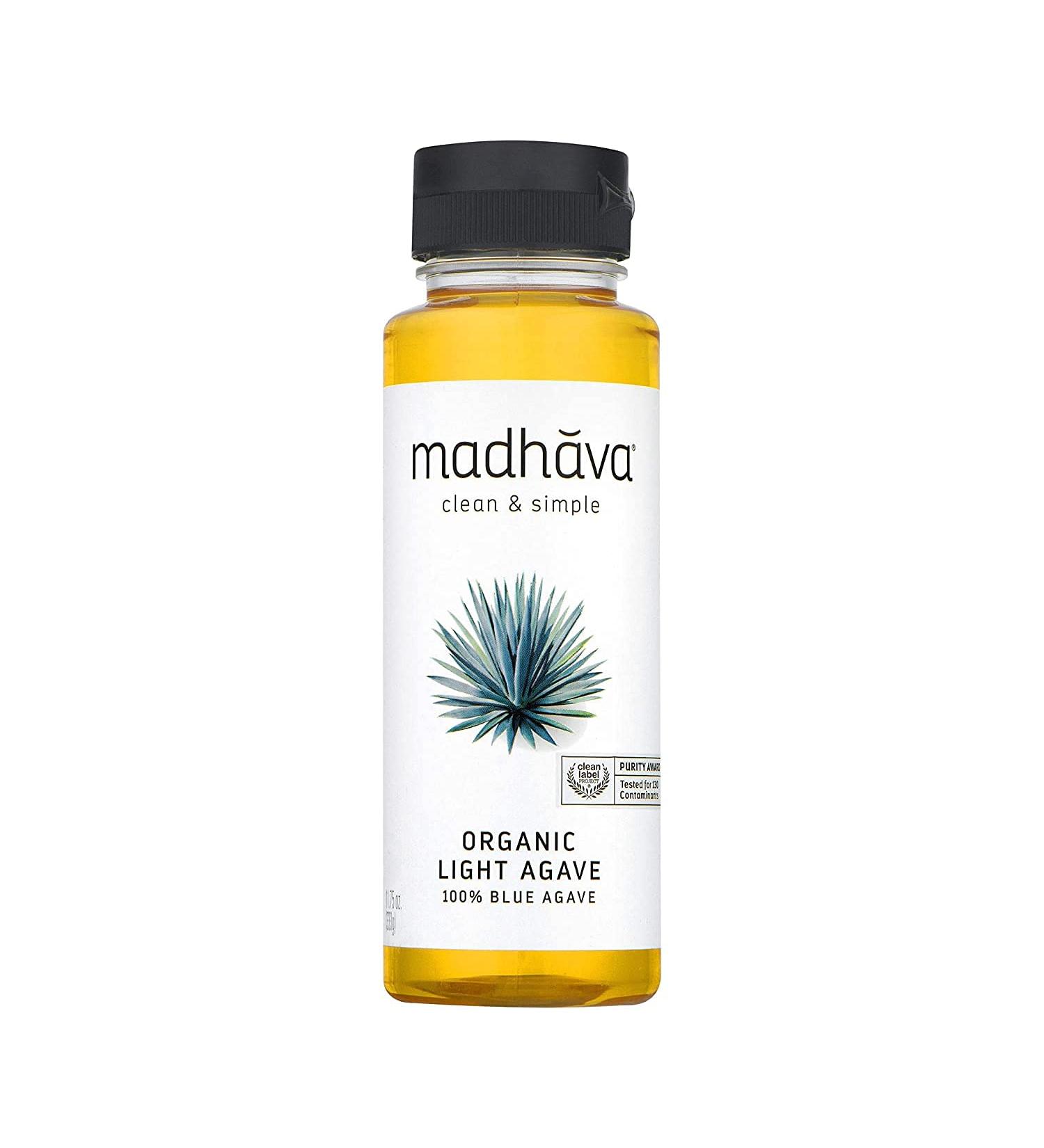 Madhava Organic Golden Light Blue Agave 11.75 oz - Neutral Mild Flavor - Buy Online on GoSupps.com