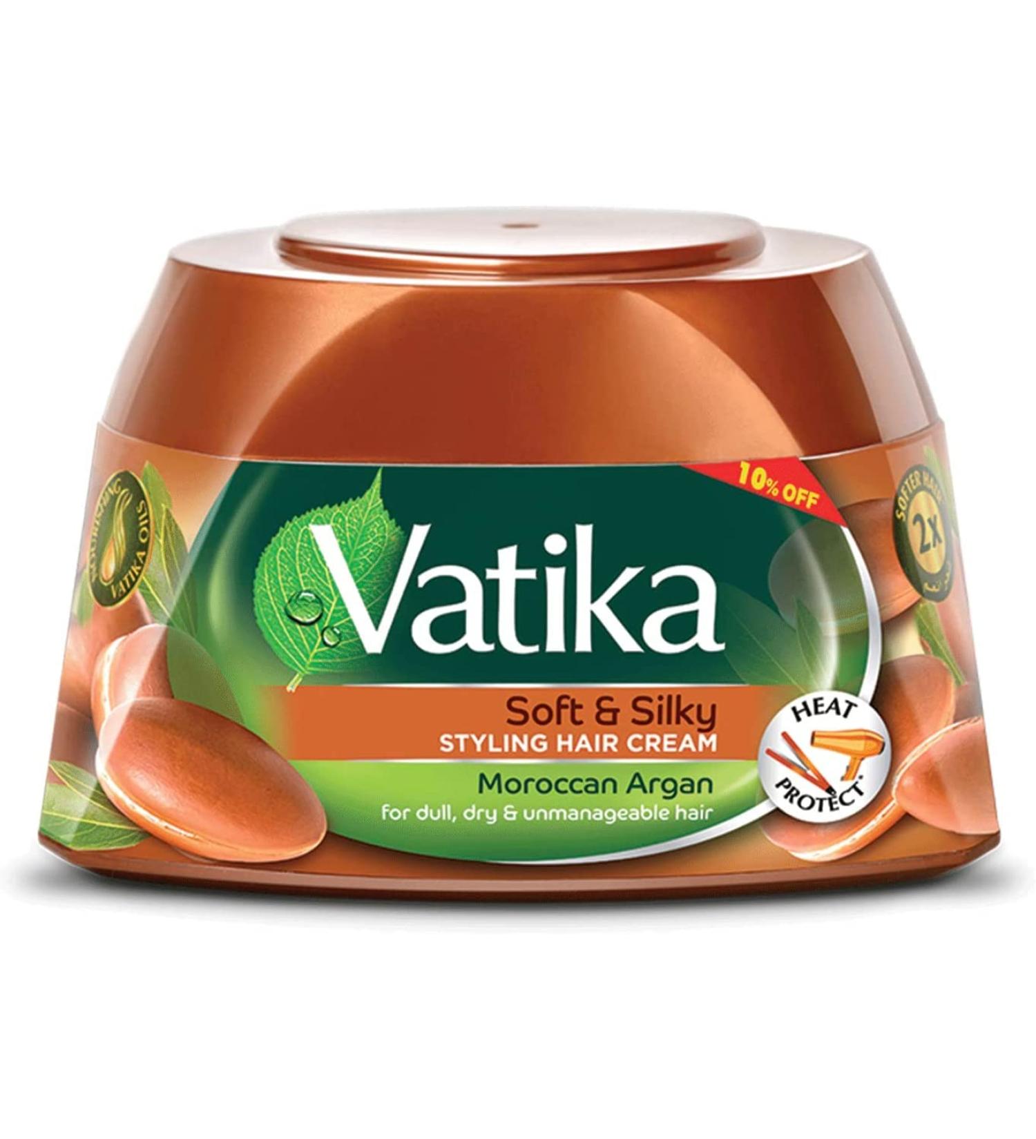 Vatika Naturals Nourish & Protect Hair Cream - Henna Almond & Aloe Vera with Argan Oil | 140ml International Shipping - Buy Online on GoSupps.com