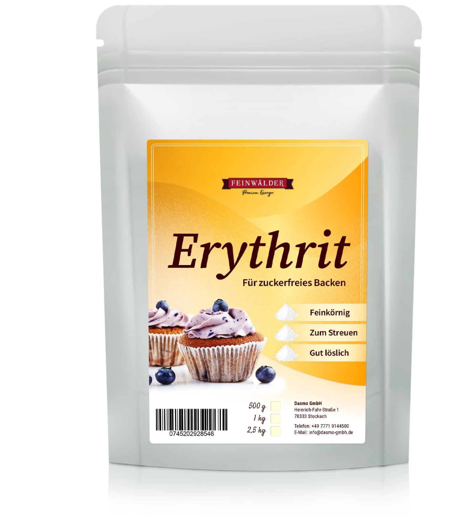 Feinwald Erythritol 2.5 kg | Natural Calorie-Free Sweetener | Vegan & Tooth-Friendly Sugar Alternative - Buy Online on GoSupps.com