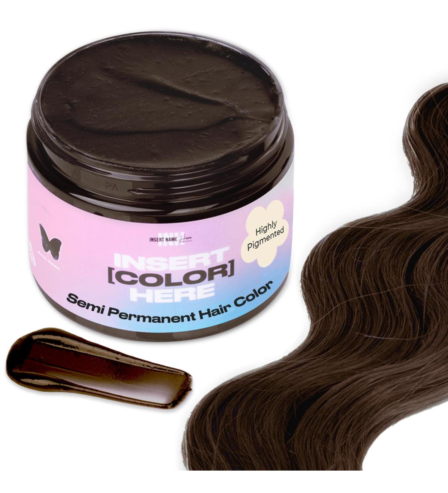 Buy INH Semi Permanent Dark Brown Hair Color - Ammonia Free Vegan No Bleach | 6oz Color Depositing Conditioner - Buy Online on GoSupps.com
