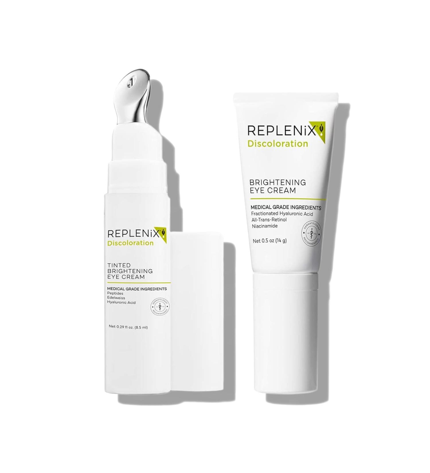 Replenix Eye Brightening Treatment Skin Care Bundle Medical-Grade Set Includes Tinted Brightening Eye Cream (8.5 ml) & Brightening Eye Cream (0.5 oz) - Buy Online on GoSupps.com
