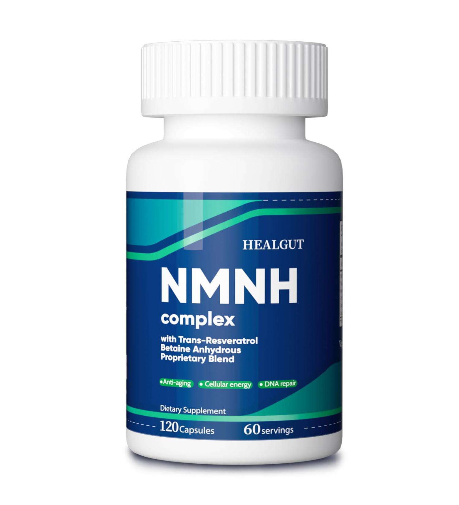 HEALGUT High-Purity NMN Supplement Alternative for Women: Liposomal NMNH + Trans-Resveratrol + TMG | Boosts NAD+ Levels Cellular Regeneration & Radiant Skin - 60-Day Anti-Aging Formula