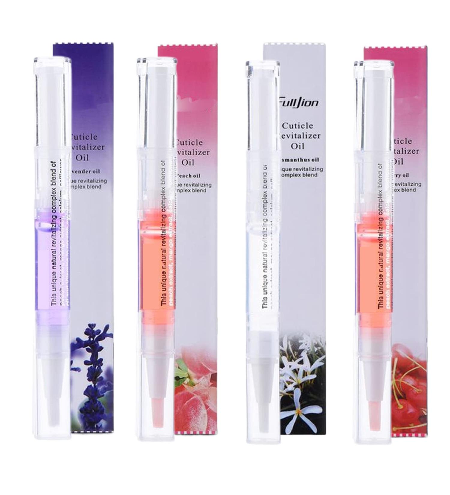 4Pcs Cuticle Oil Pen Set for Nails - Nail Revitalizer with Soft Brush - Prevent Nail Cracking and Dryness - Buy Online on GoSupps.com